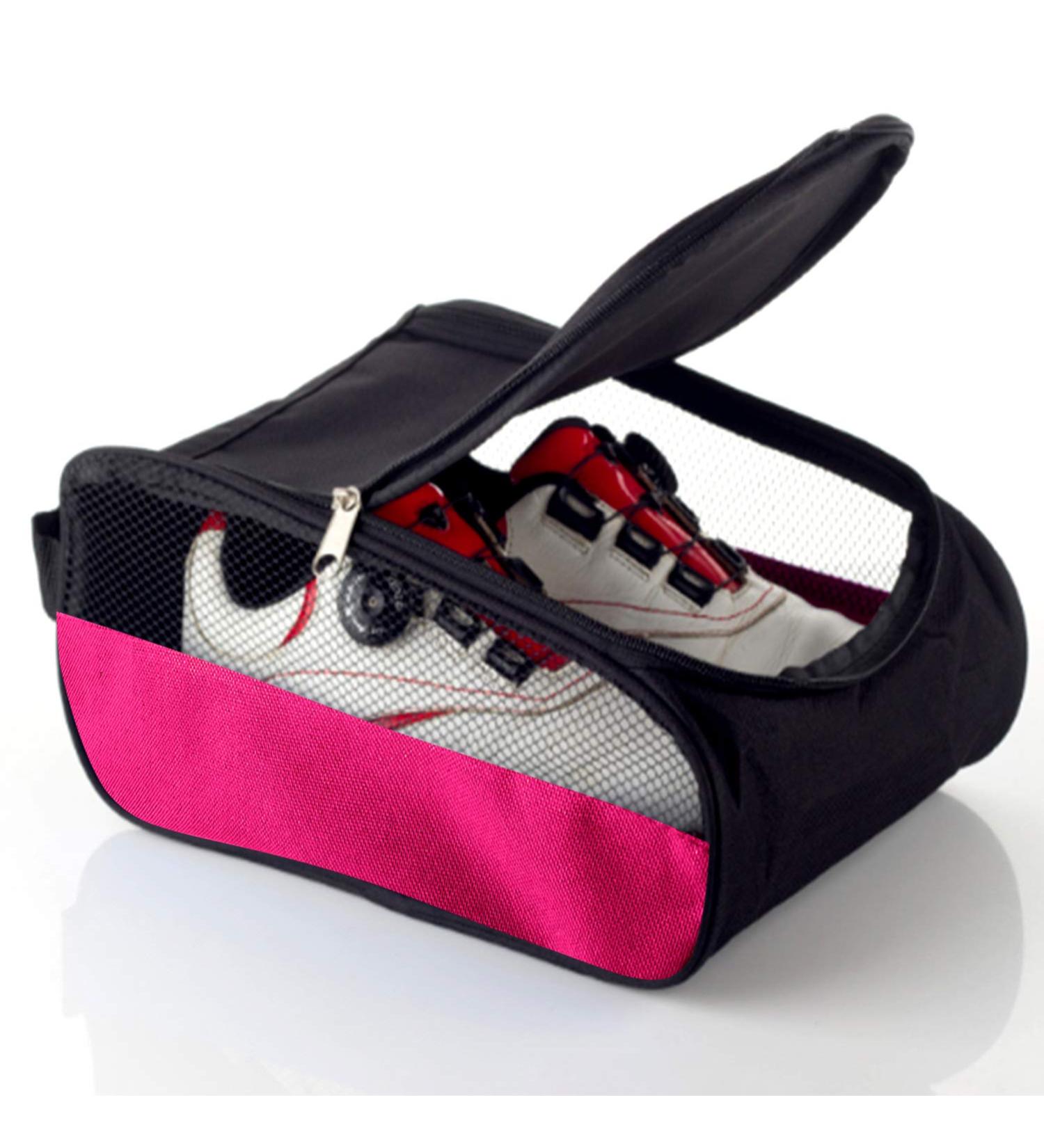 Getfitsoo Golf Shoe Bag | Ventilated Travel Bags for Men & Women | Outdoor Zippering Sports Shoe Storage - Rose - Buy Online on GoSupps.com