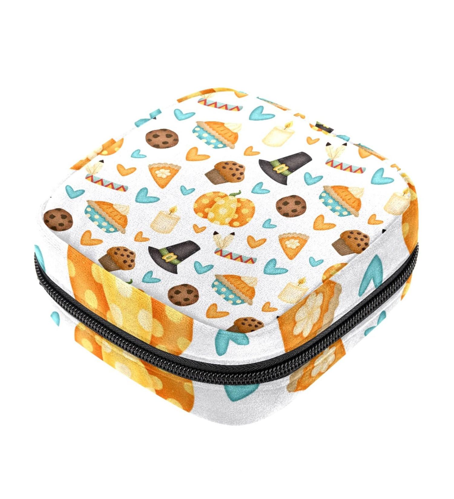 Thanksgiving Dessert Sanitary Napkin Storage Bag Feminine Product Pouches Portable Period Kit Bag Menstruation First Period Bag for Women Teen Girls Ladies Menstrual Cup Pouch Tampon Bags Color 1 - Buy Online on GoSupps.com