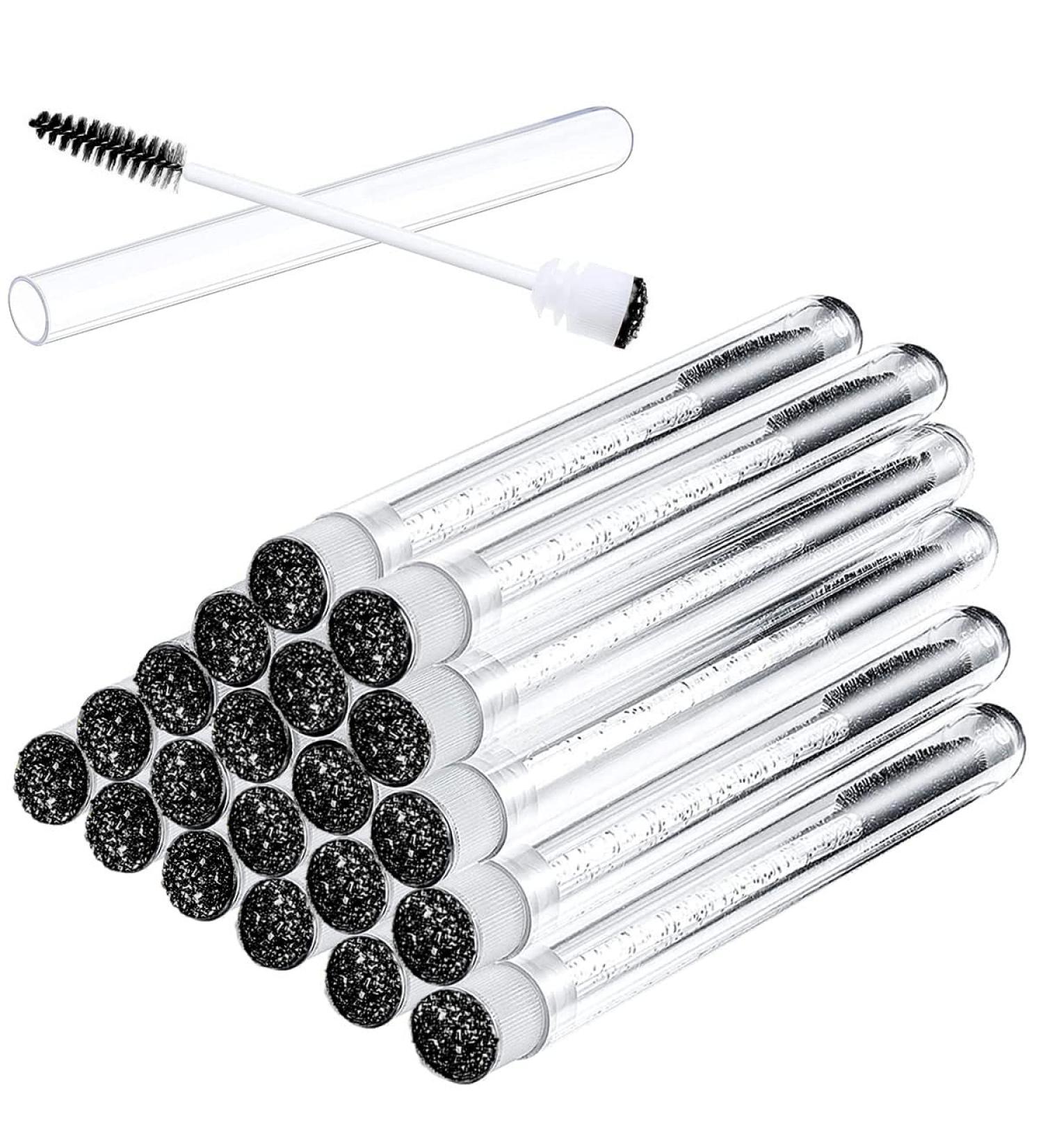 Disposable Mascara Brushes Tubes Set - 20 Pieces Empty Tubes with Eyelash Brushes for Extension - Diamond Black - Buy Online on GoSupps.com