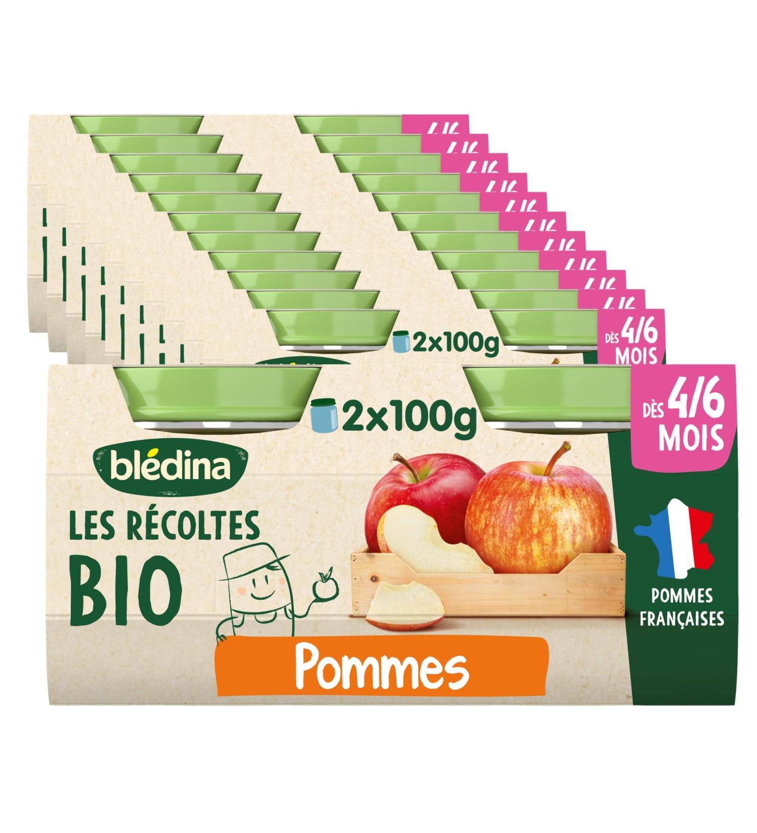 Bl dina - Les R coltes Bio Pommes D s 4/6 mois 24x100g - Buy Online on GoSupps.com