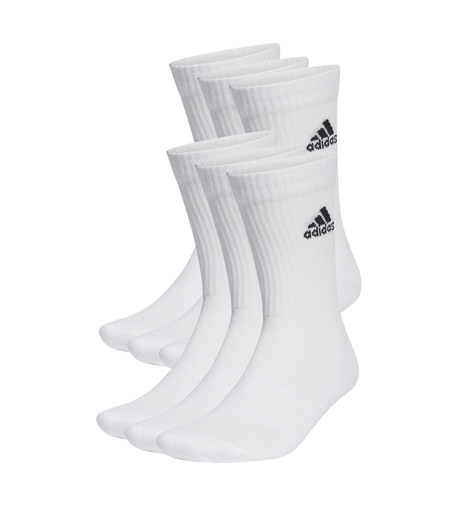 Adidas Unisex Cushioned Sportswear Crew Socks - 6 Pairs (Size 43-45) - Comfortable Black & White Socks for Every Athlete - Buy Online on GoSupps.com