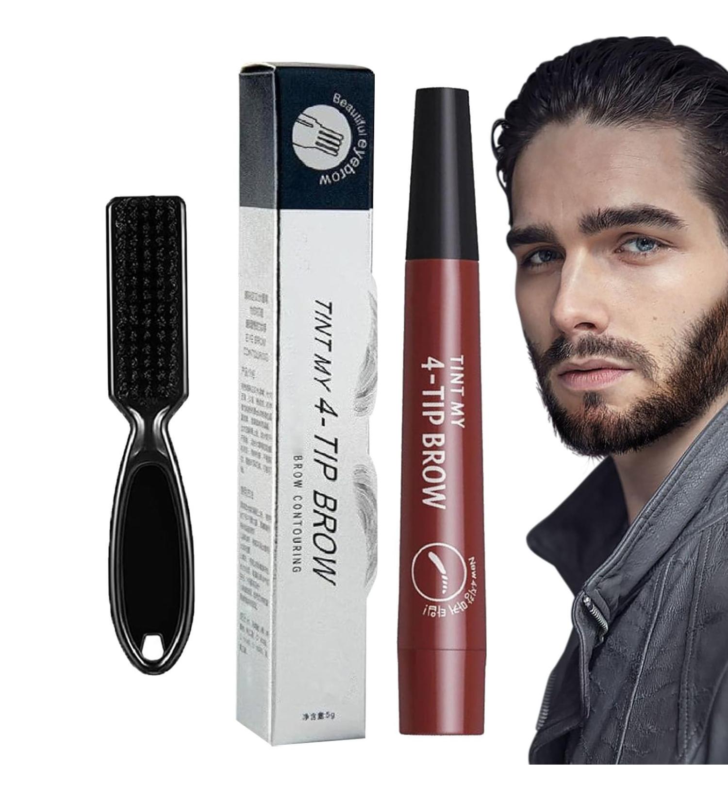 Bartstift Filler | Waterproof Hair Base Pencil - Long-Lasting Beard & Mustache Makeup in Aznever Red-Brown | Natural Finish for Men - Buy Online on GoSupps.com