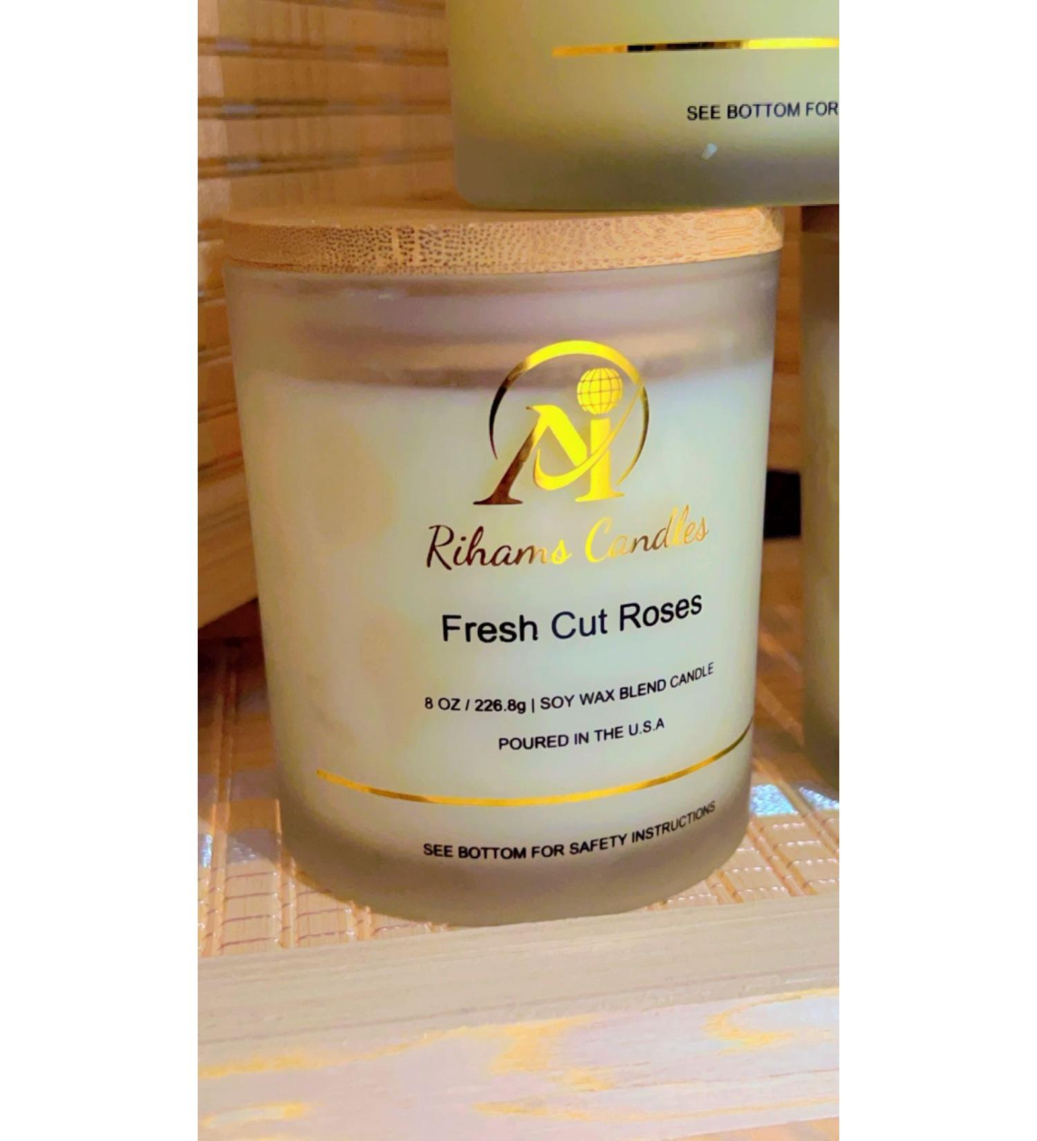Rihams Candles Fresh Cut Rose Scented Candle