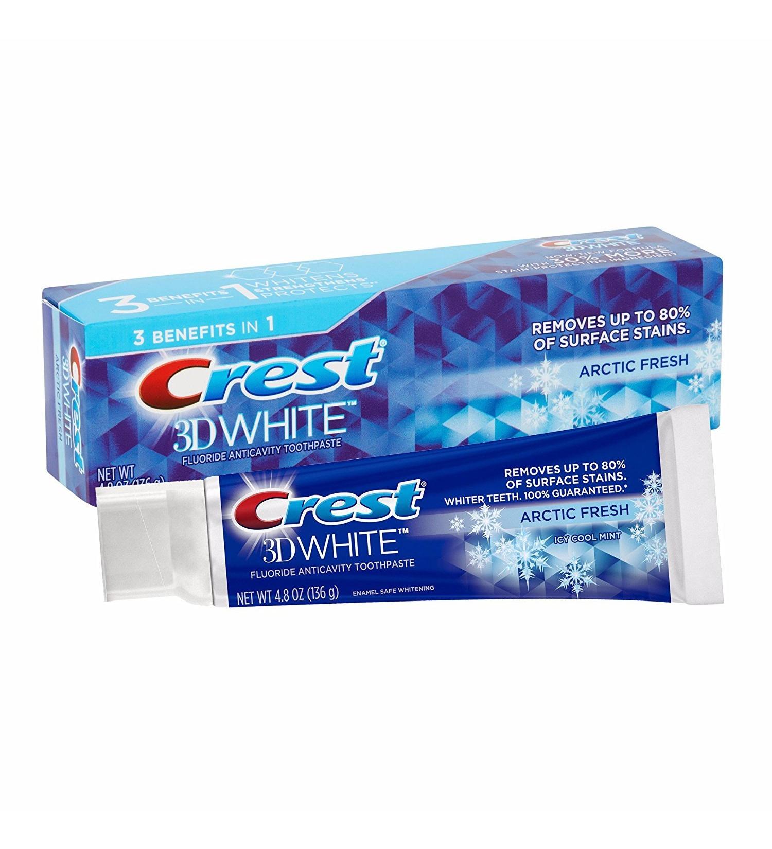Crest 3D White Toothpaste Arctic Fresh 4.8oz - Pro Health Whitening Formula for Bright Smiles - Buy Online on GoSupps.com