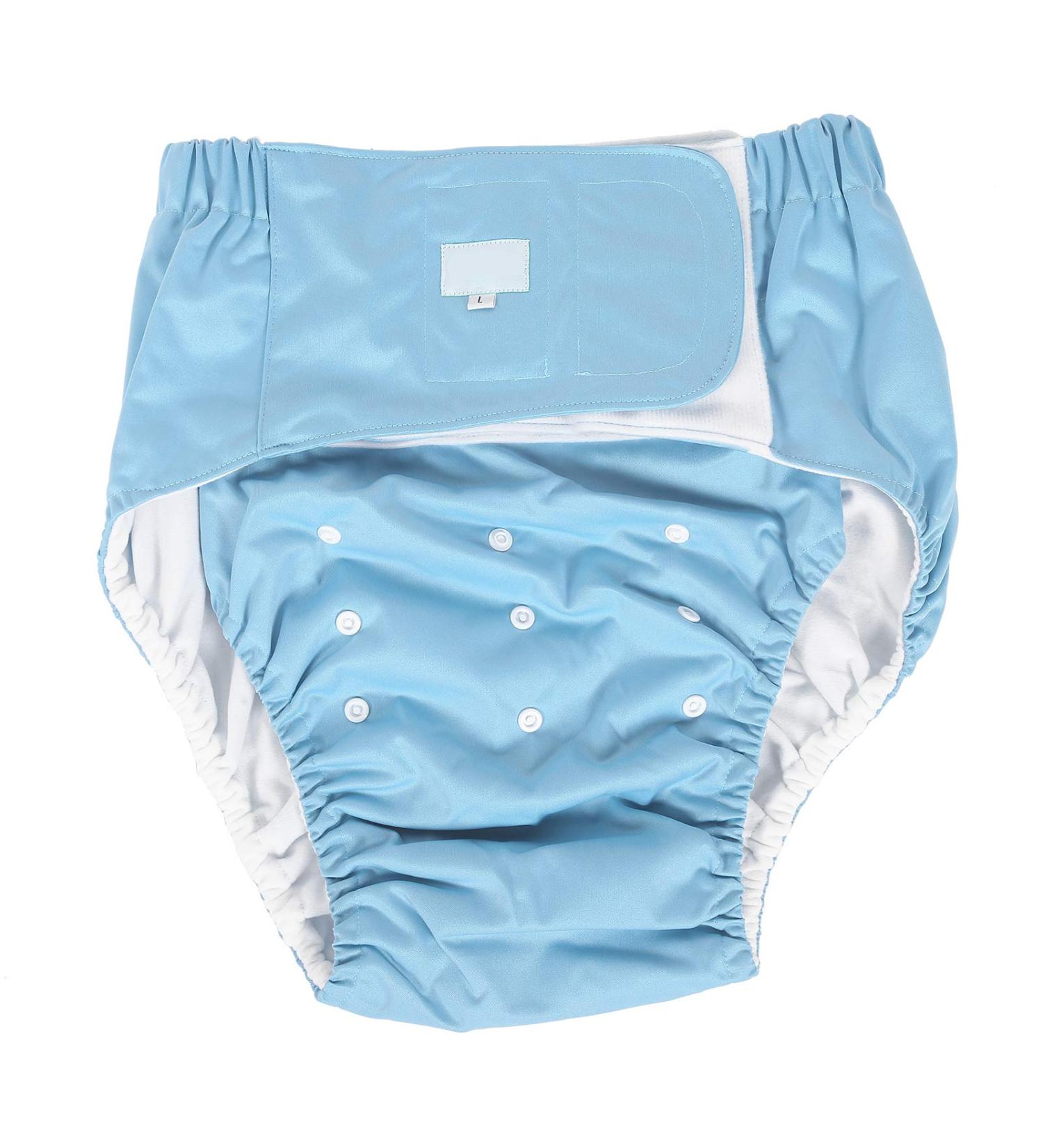 Buy Reusable Adult Diapers | Waterproof & Adjustable Incontinence Quilts Pants - Blue - Buy Online on GoSupps.com