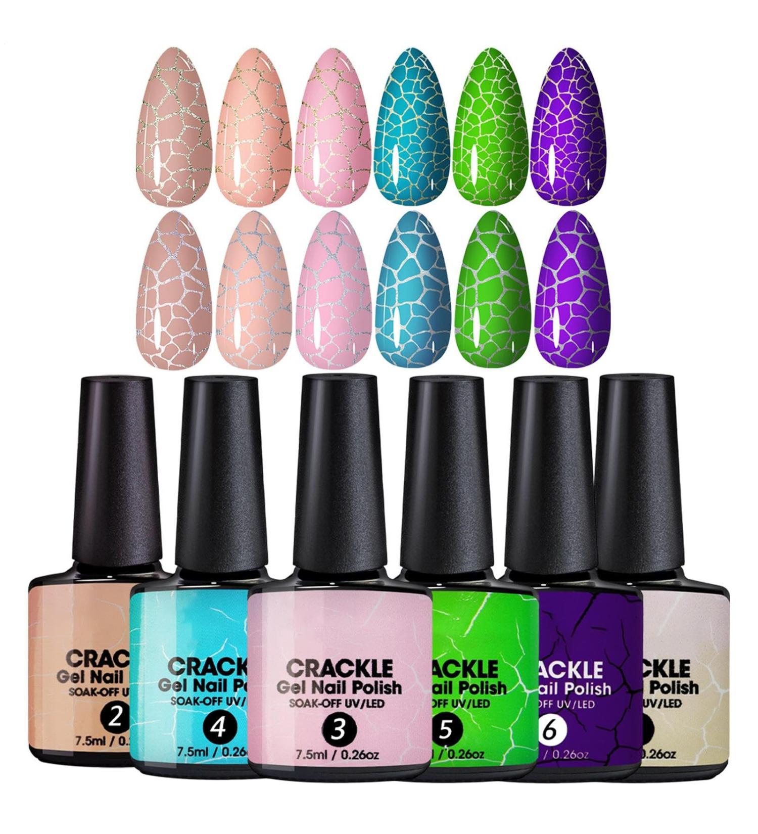 Crackle UV LED Lamp Crackle Fingernail Gel for Women Multifunctional Manicure Supplies Portable for Outdoor School Business Trip Travel - Buy Online on GoSupps.com