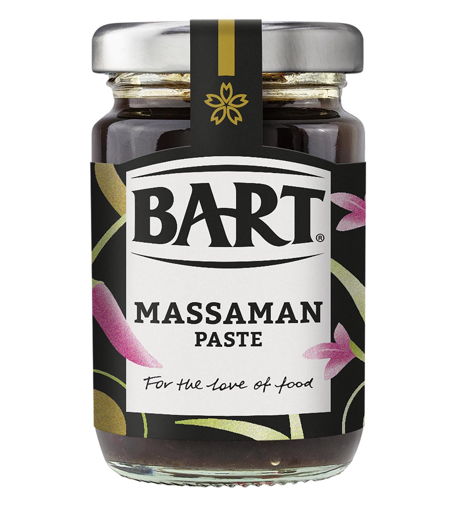 BART Massaman Paste Jar - Sweet Thai Curry Paste Ideal for Lamb or Beef Curry - Mild Heat & Gluten Free (6x105g Bulk Buy Set)