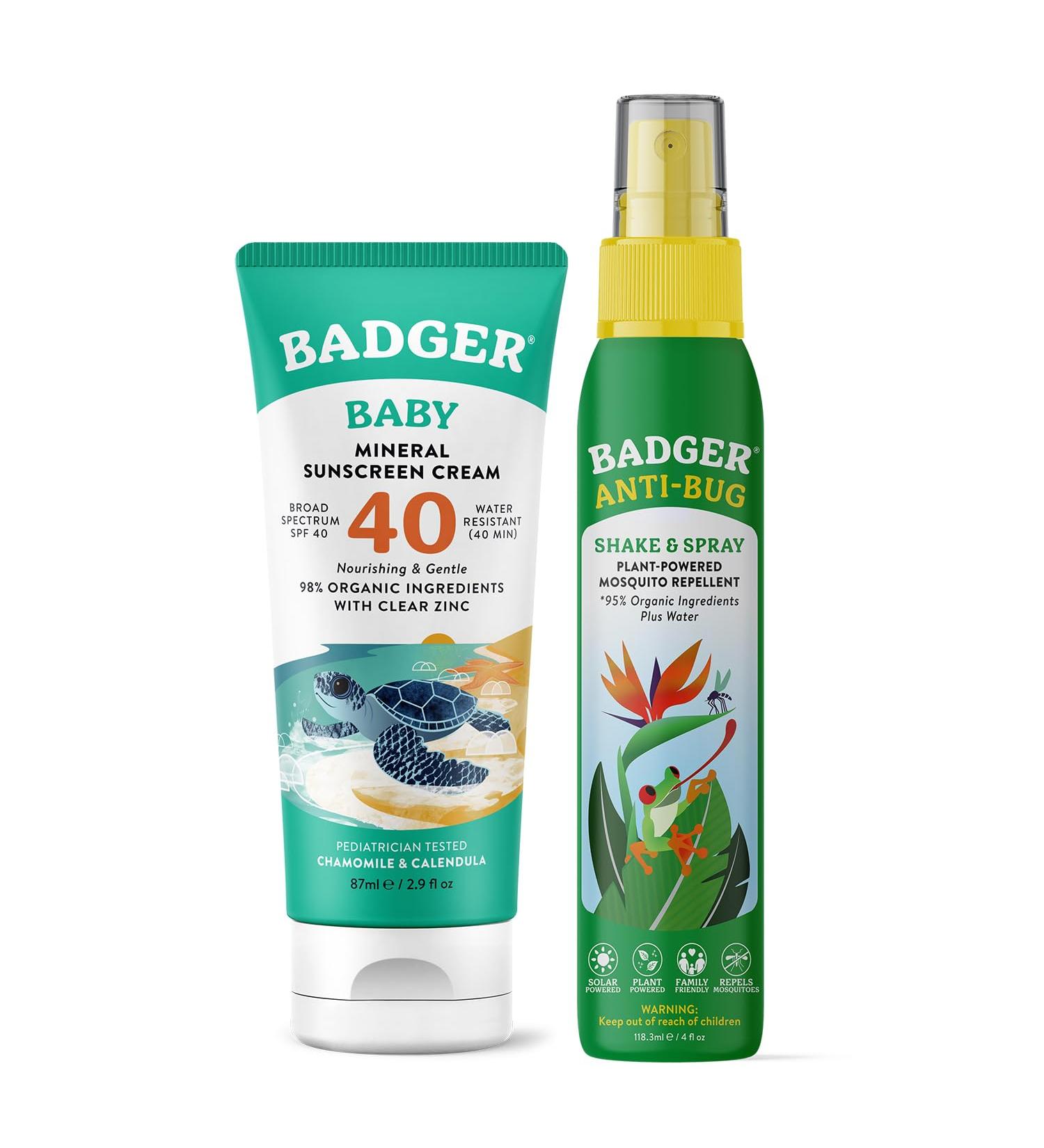 Badger SPF 40 Baby Sunscreen and Bug Spray - Buy Online on GoSupps.com