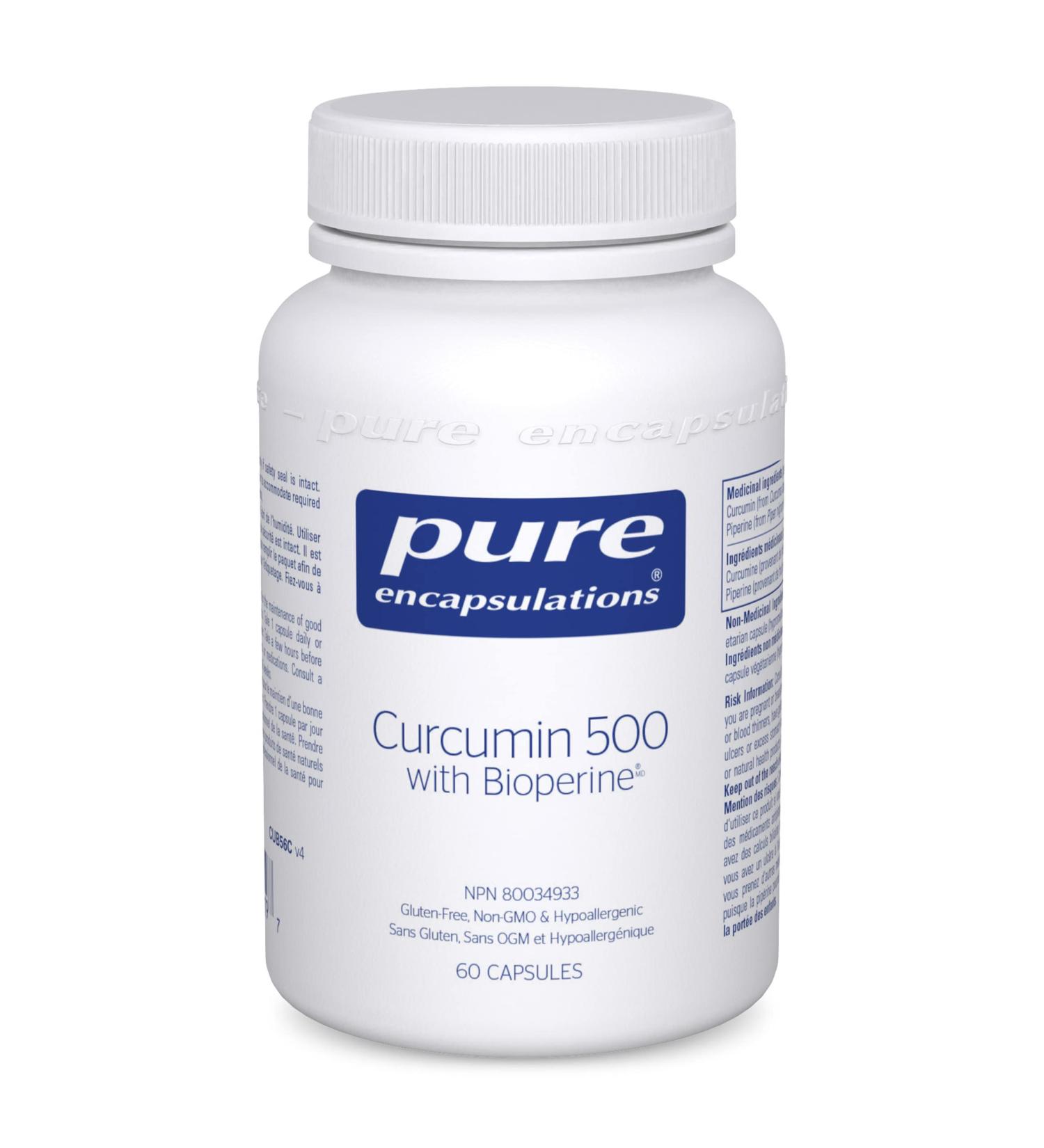 Pure Encapsulations Curcumin 500 with Bioperine - Antioxidant Supplement* - With Turmeric Curcumin & Bioperine - 60 Capsules - Buy Online on GoSupps.com
