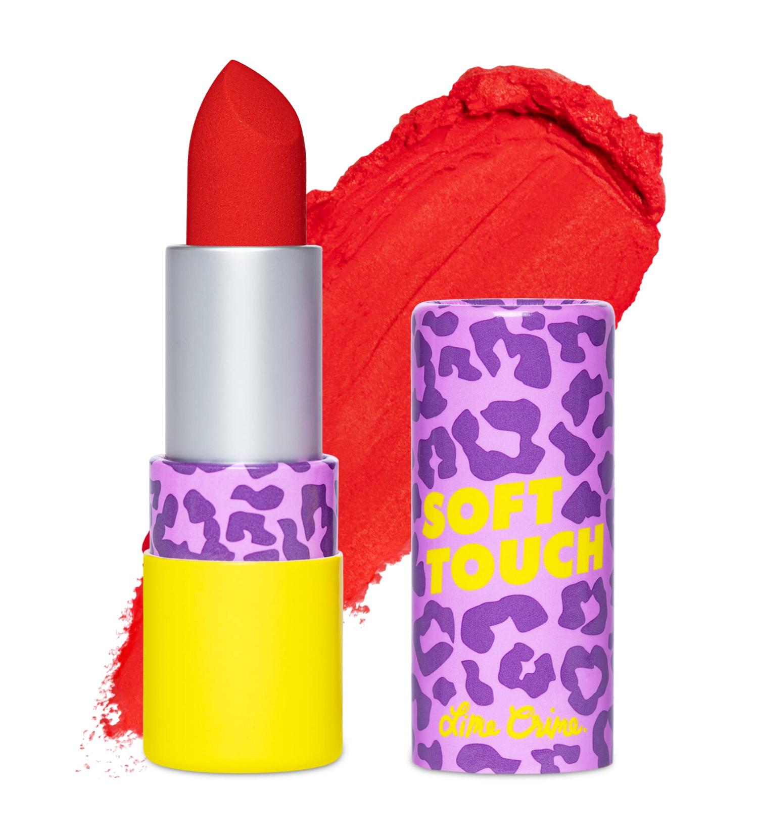 Lime Crime Sunset Dance Soft Touch Matte Lipstick - Strawberry Red Retro Shade - Long-Lasting & Comfortable Formula - Talc-Free & Paraben-Free - Buy Online on GoSupps.com