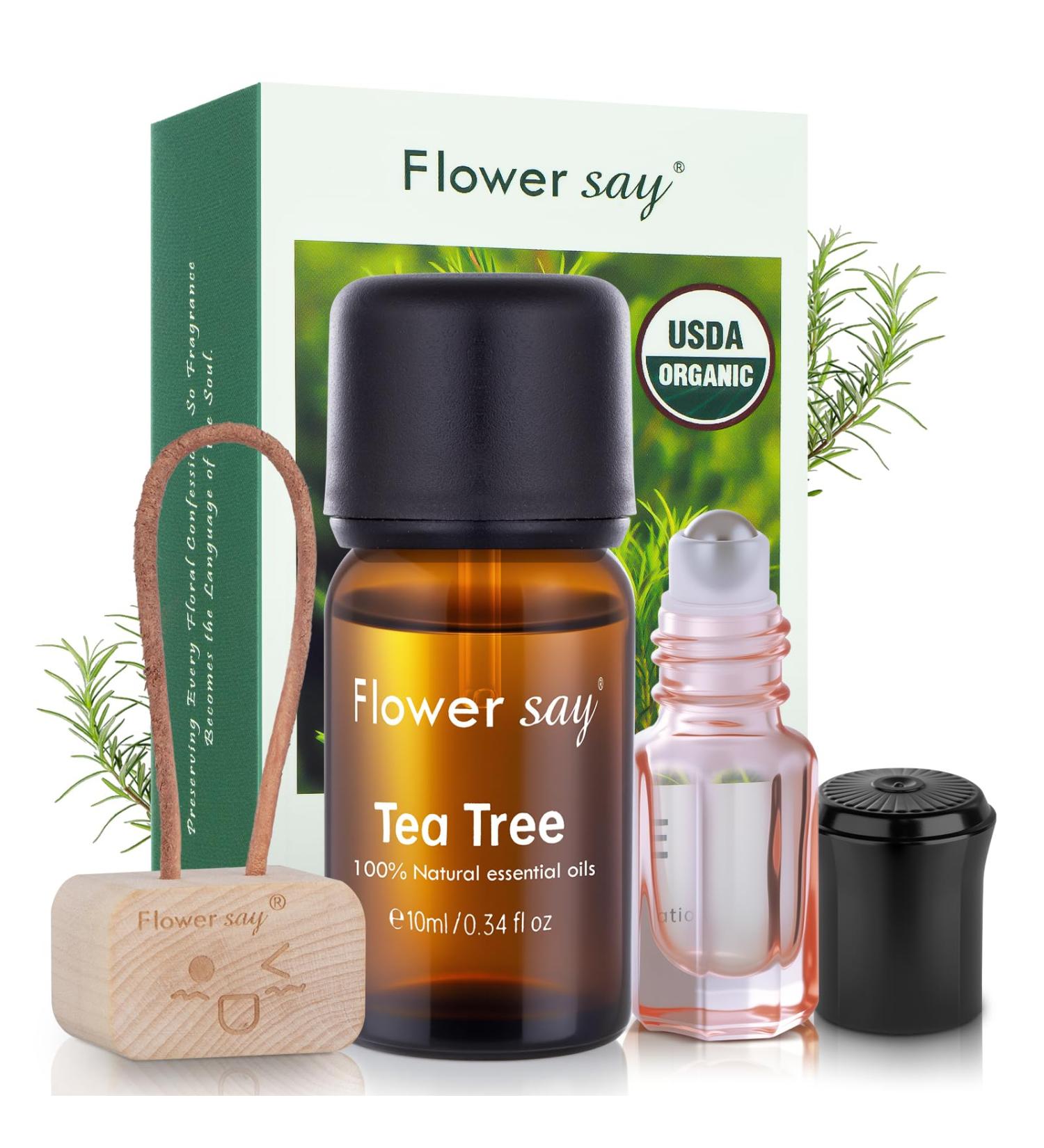 Flower Say USDA Organic Tea Tree Oil for Skin Natural Australian Tea Tree Essential Oil for Toenail Undiluted 100% Pure Tree Tea Oil for Scalp Diffuser & Aromatherapy 10ml (0.34 Fl Oz) Tea Tree 0.34 Fl Oz (Pack of 1) - Buy Online on GoSupps.com