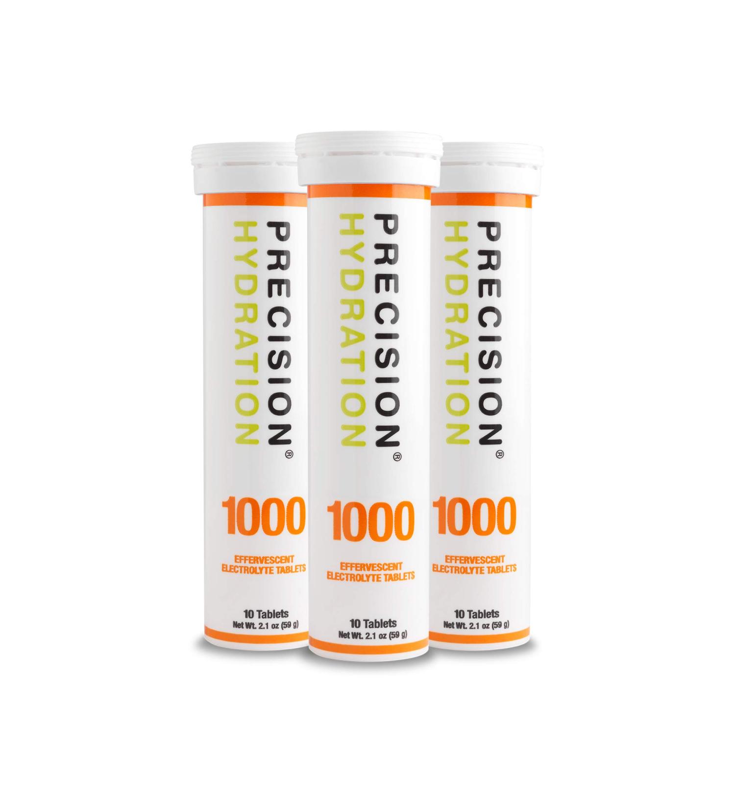Buy Precision Hydration Electrolyte Drink Multi-Strength Effervescent Tablets - 3 Tubes (Yellow 500mg/L Orange 1000mg/L) for Optimal Hydration - Ships Internationally - Buy Online on GoSupps.com