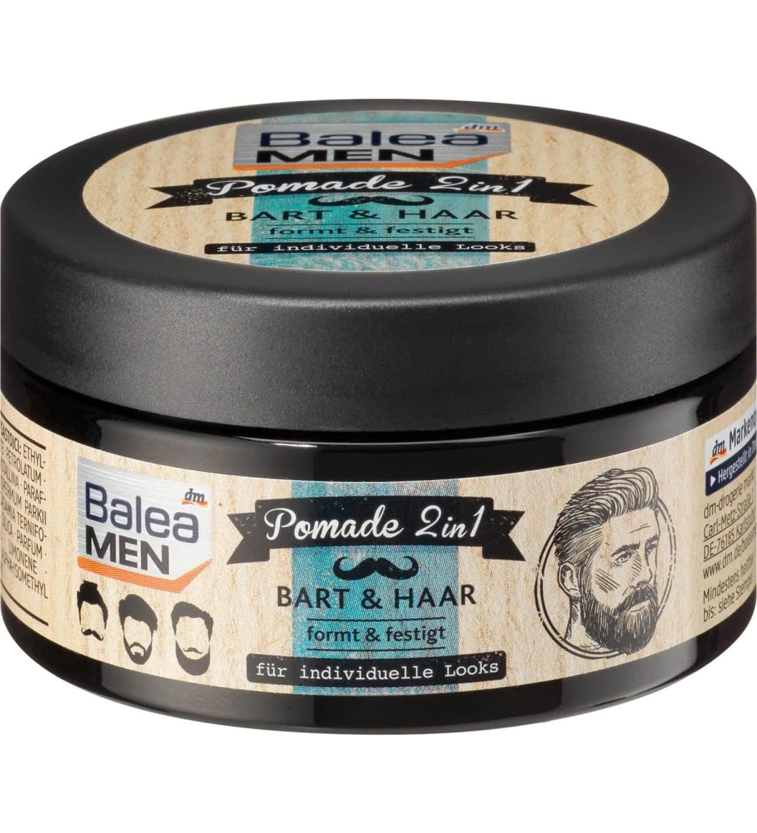 Balea MEN Pomade 2in1 for Beard & Hair - 100 ml | Premium German Hair Product - International Shipping Available - Buy Online on GoSupps.com