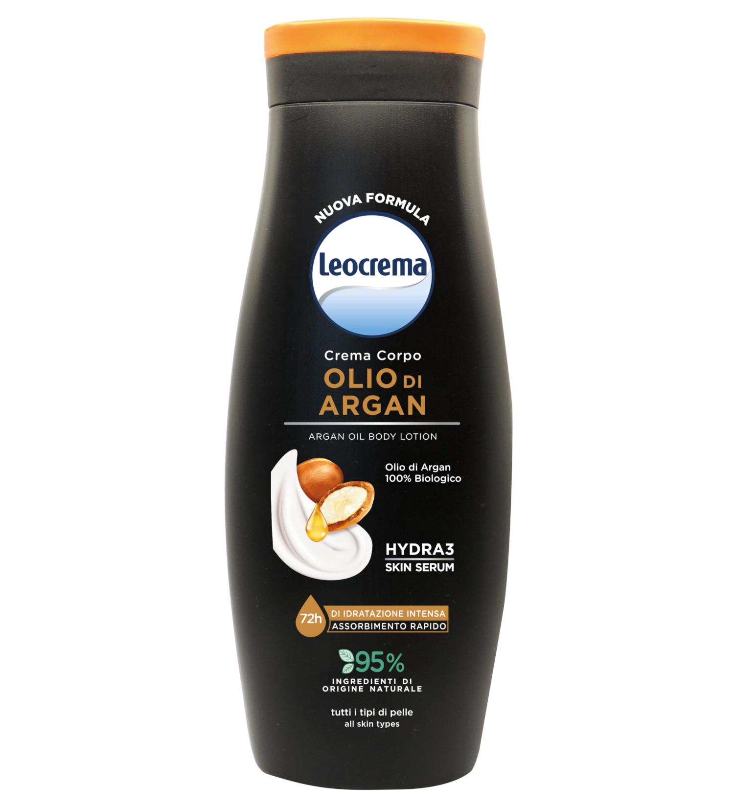 Leocrema Leocrema - Body cream with organic argan oil rich and vellutant texture with fast absorption 72 hours hydration 400 ml