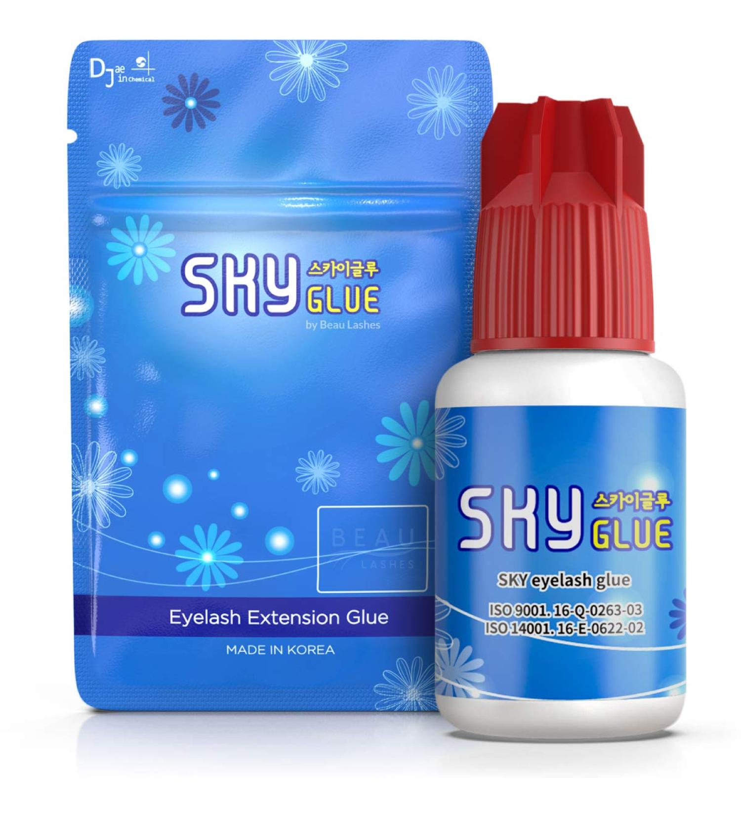 Sky Glue S+ | Super Strong Lash Extension Adhesive | Professional Black 5ml | Fast Drying | 7+ Week Retention - Buy Online on GoSupps.com