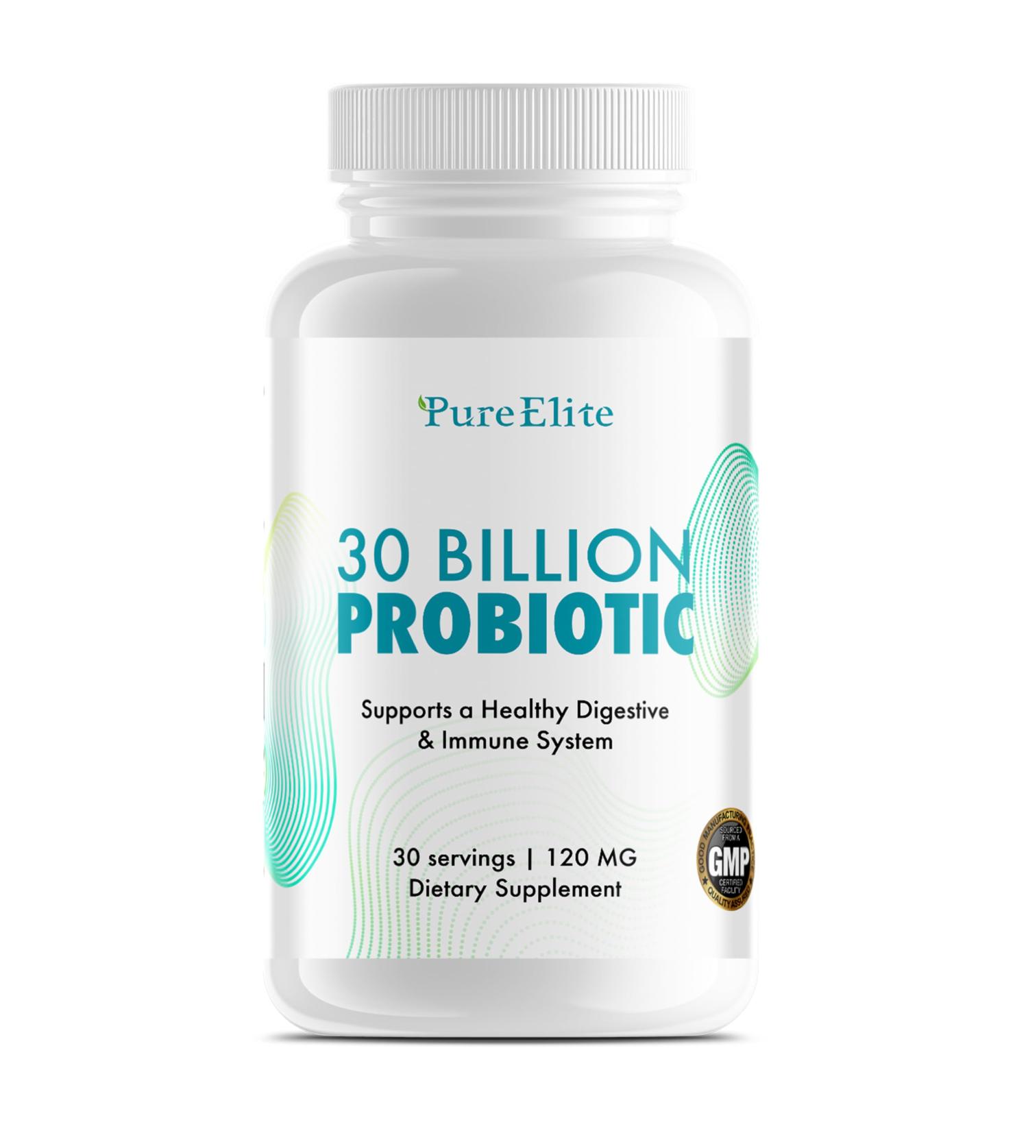 Gut Probiotic 30 Billion CFU with DE111 & 10 Strains - High Potency Probiotic Supplement for Digestive Health Immune System Support Enhanced Nutrient Absorption - Non-GMO 30 Vegetarian Capsules - Buy Online on GoSupps.com