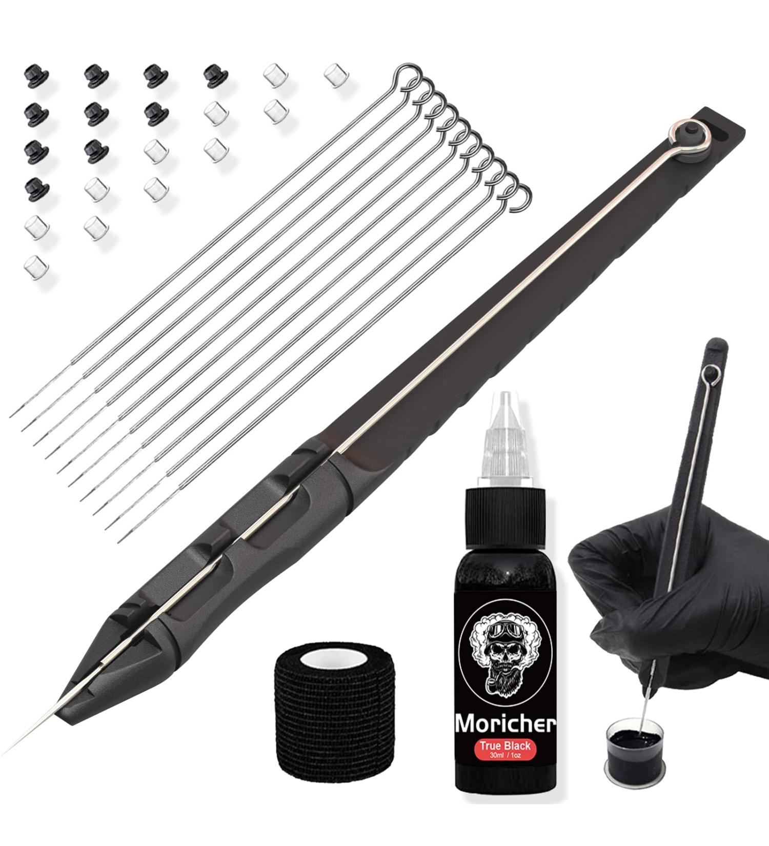 Moricher Hand Poke Tattoo Kit - Complete DIY Tool Set for Beginners with Tattoo Ink & Needles - Buy Online on GoSupps.com