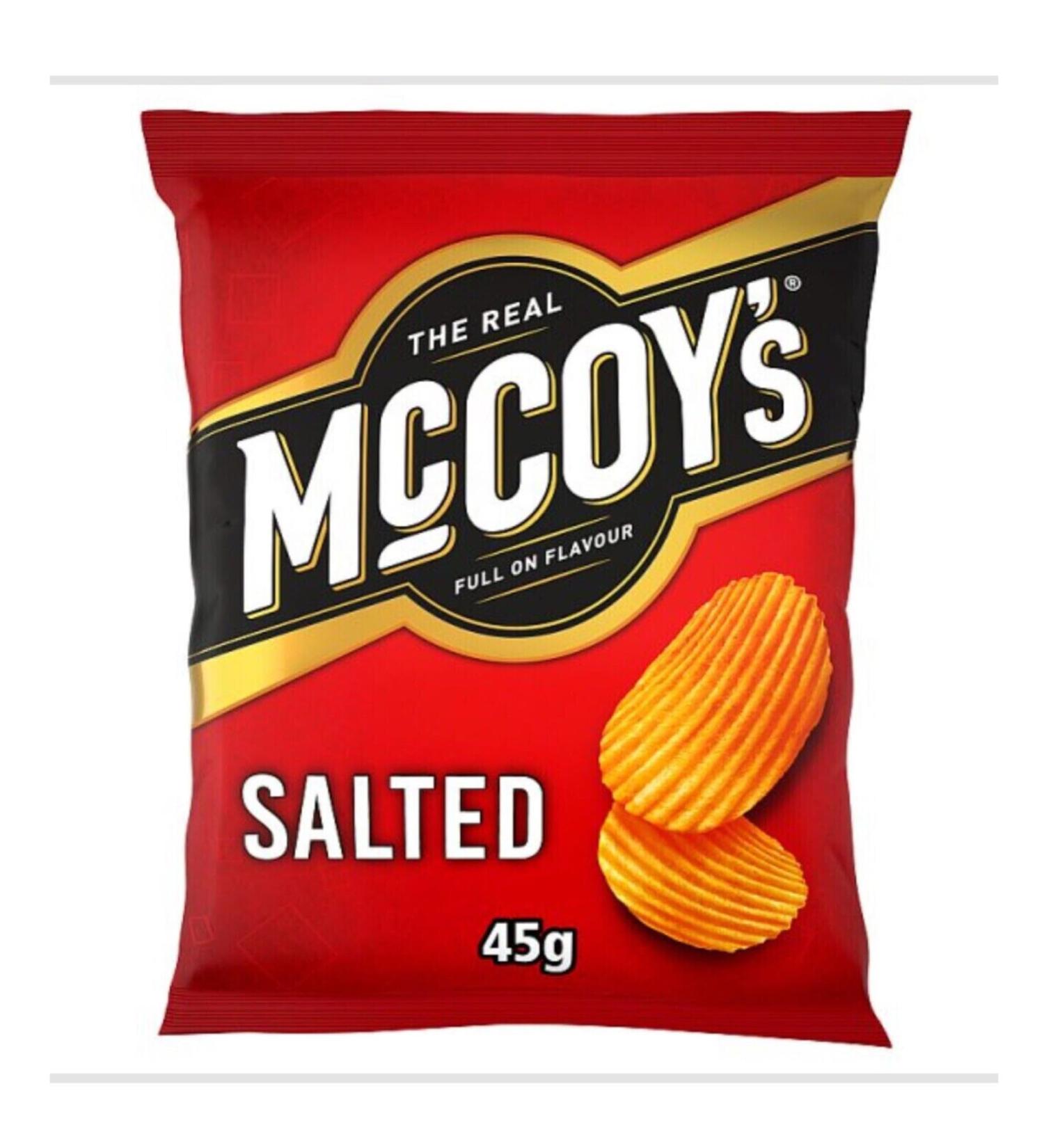 McCoy's | Ridge Cut | Salted | Potato Crisp | 24x45g - Buy Online on GoSupps.com