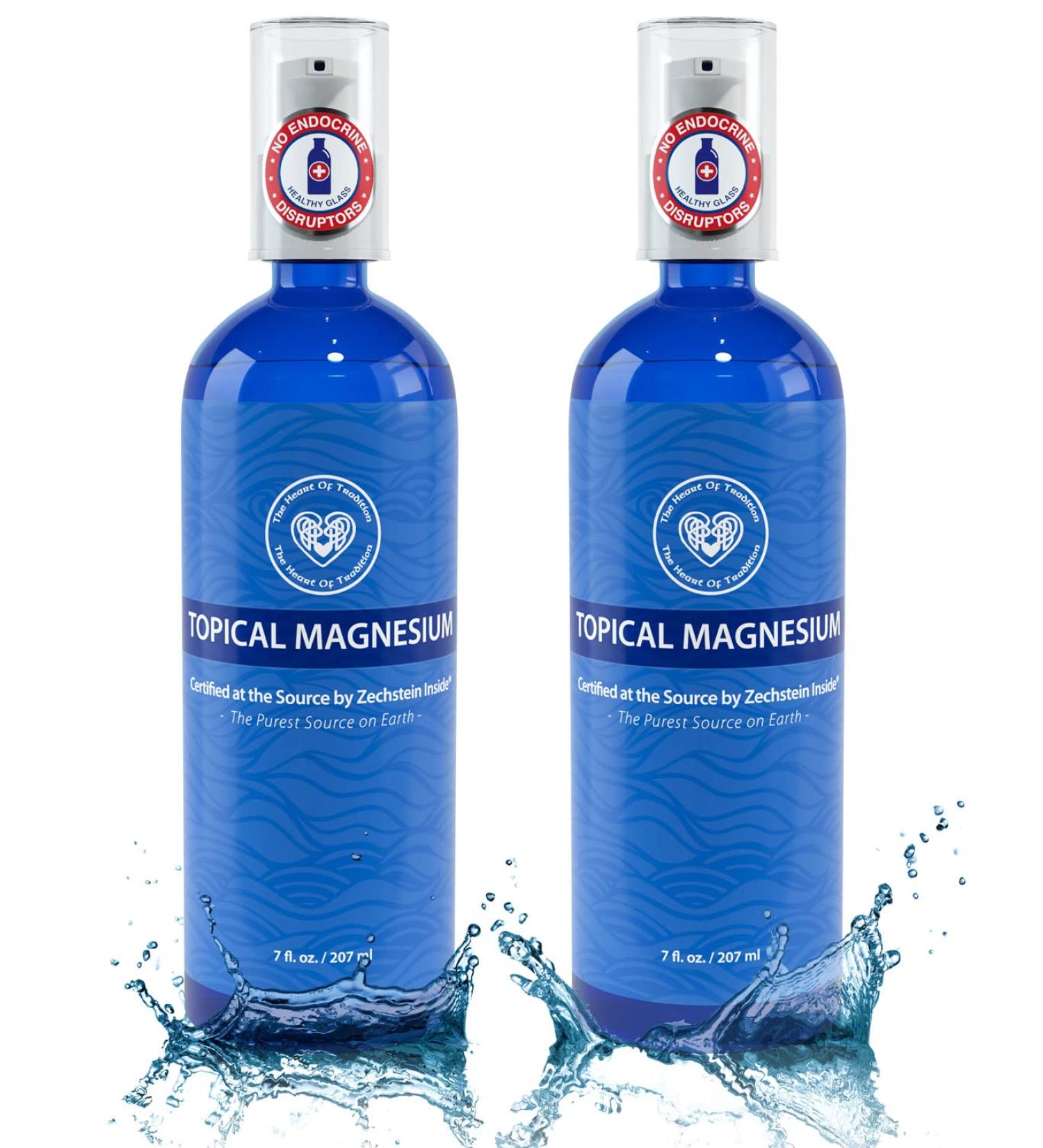 Certified Zechstein Magnesium Oil for Fast Absorption - 14 fl oz Glass Bottle - Buy Online on GoSupps.com