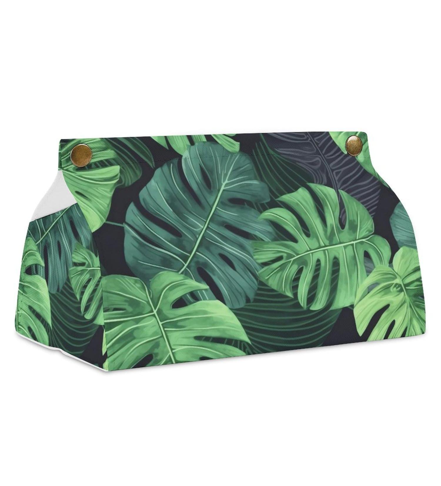 Tissue Box Cover Tissue Box Holder Palm Leaf Tropical Botany Print Tissue Holder Travel Tissue Packs Facial Paper Holder Decorative Holder - Buy Online on GoSupps.com