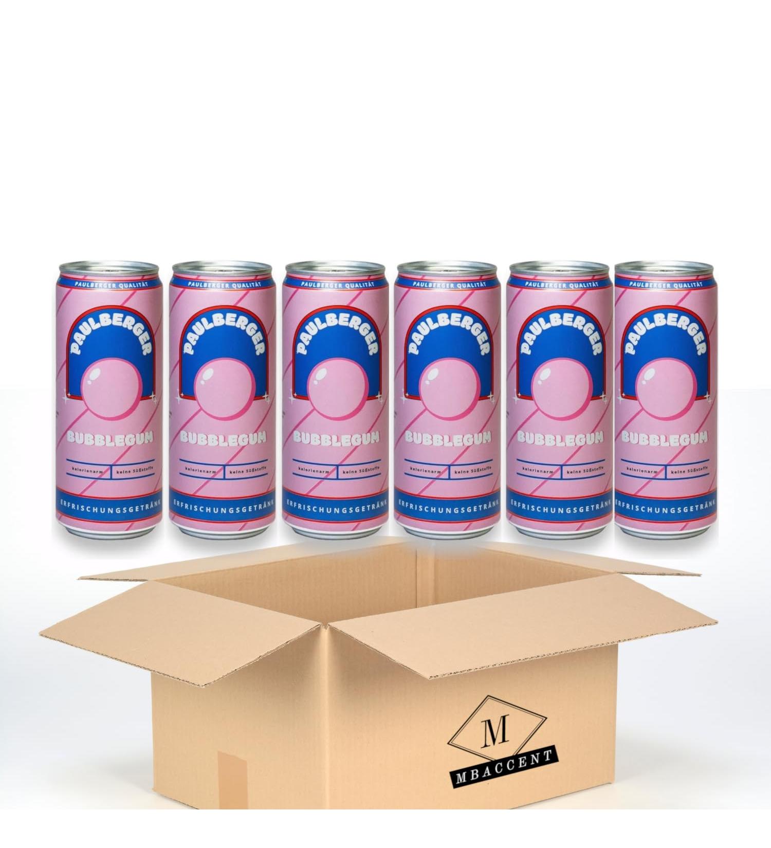 3x Paulberger Limo Limonade Set Crimax Paul Berger ICRIMAX Bubblegum Peach 6 x 330ml disposable by MBACCENT + MBACCENT Shipping protection pack (bubblegum) 330 ml (6 Pack)