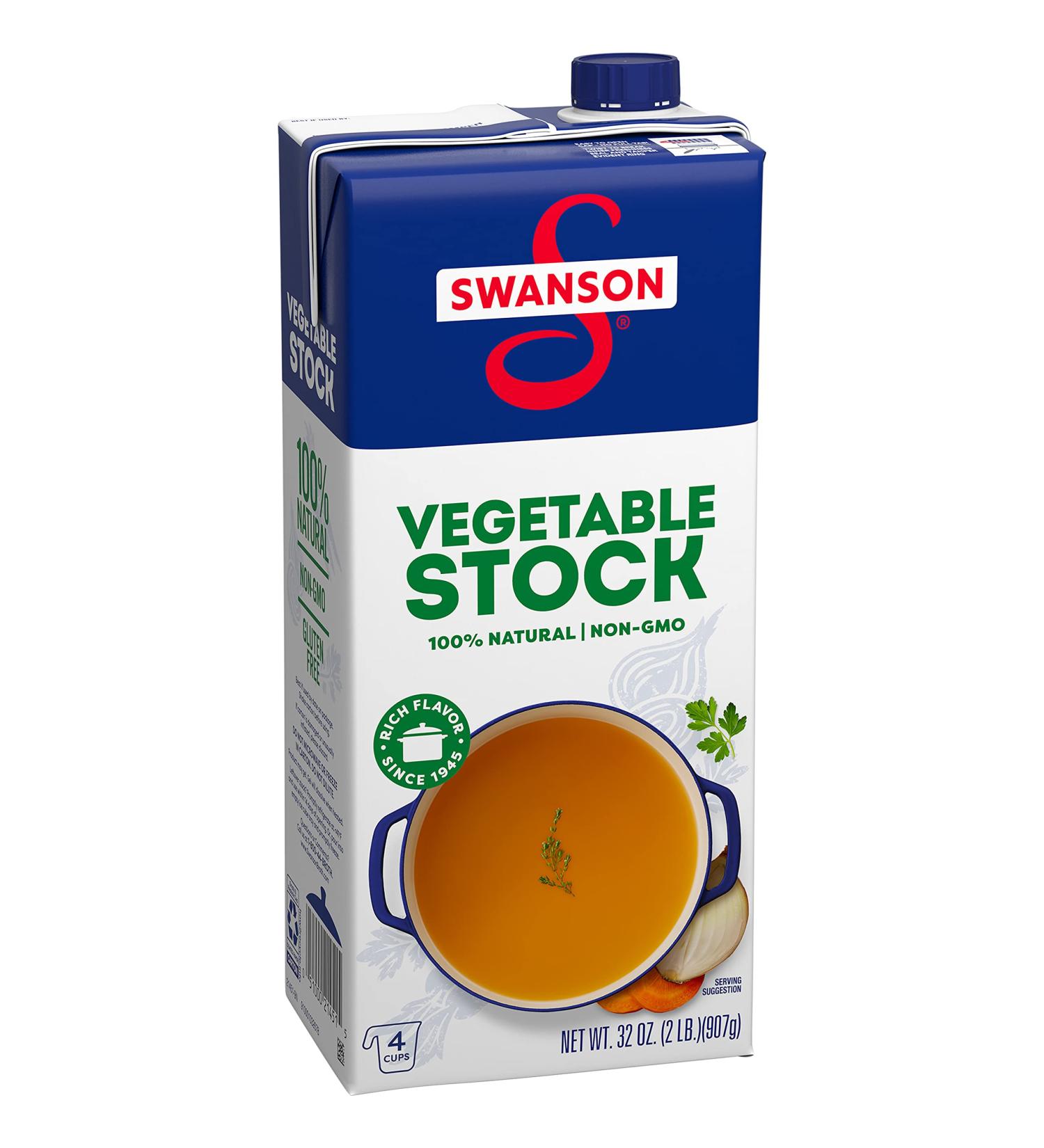 Swanson 100% Natural Gluten-Free Vegetable Stock 32 Oz Carton - 1 Pack - Buy Online on GoSupps.com