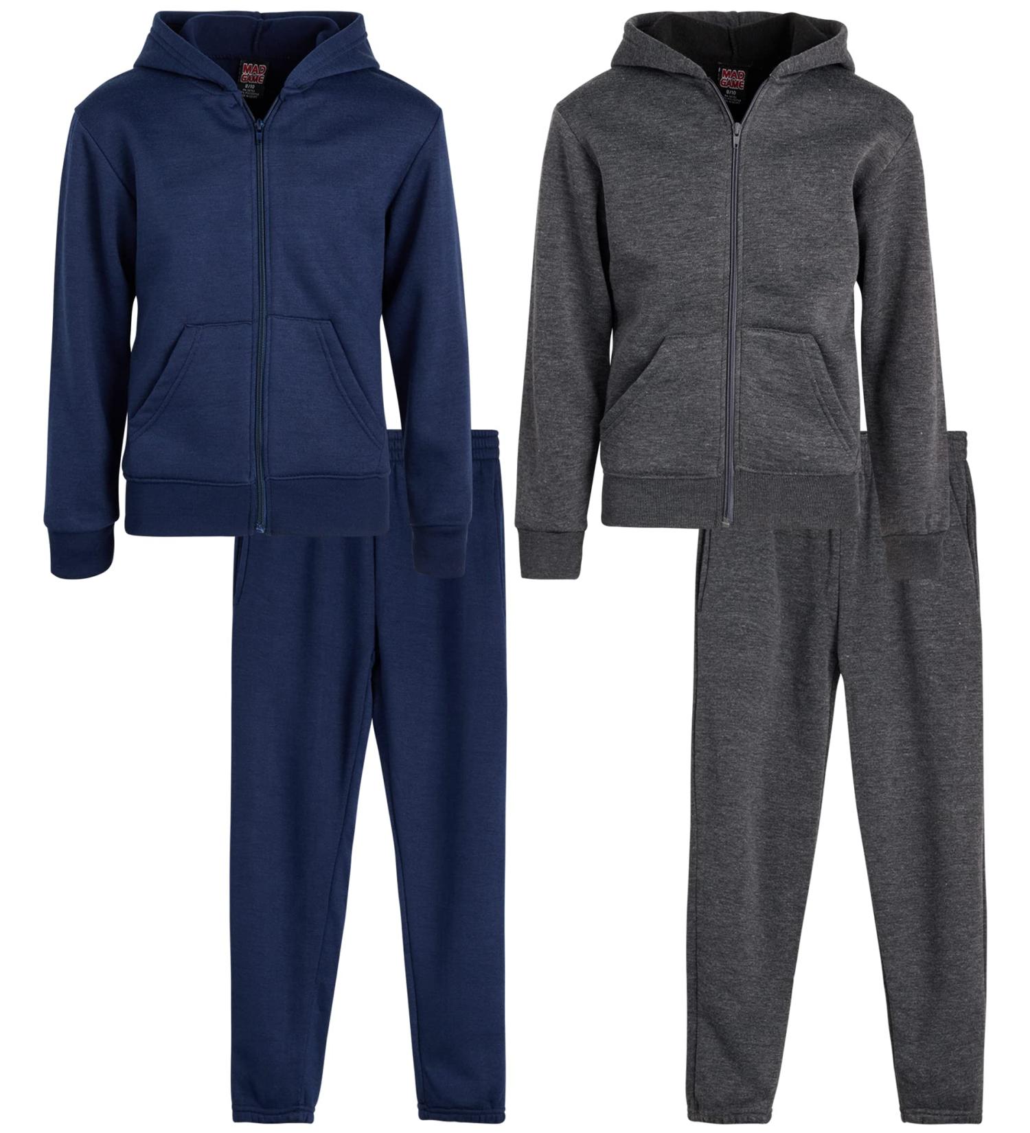 Quad Seven Boys' Fleece Jogger Set - Navy/Charcoal, Size 16-18 - Buy Online on GoSupps.com