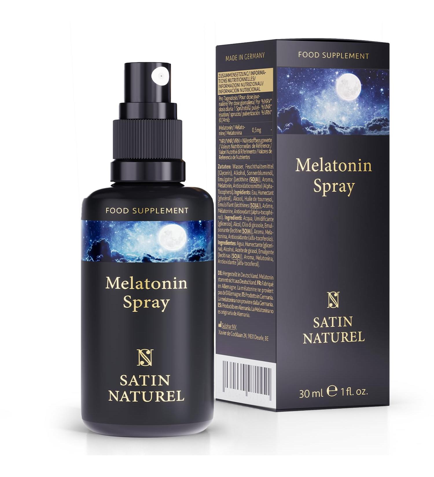 Melatonin Sleep Spray 5mg | Fast-Acting Vegan Sugar-Free | 30ml - 180 Days Supply - Satin Natural Eye Gel for Men - Buy Online on GoSupps.com