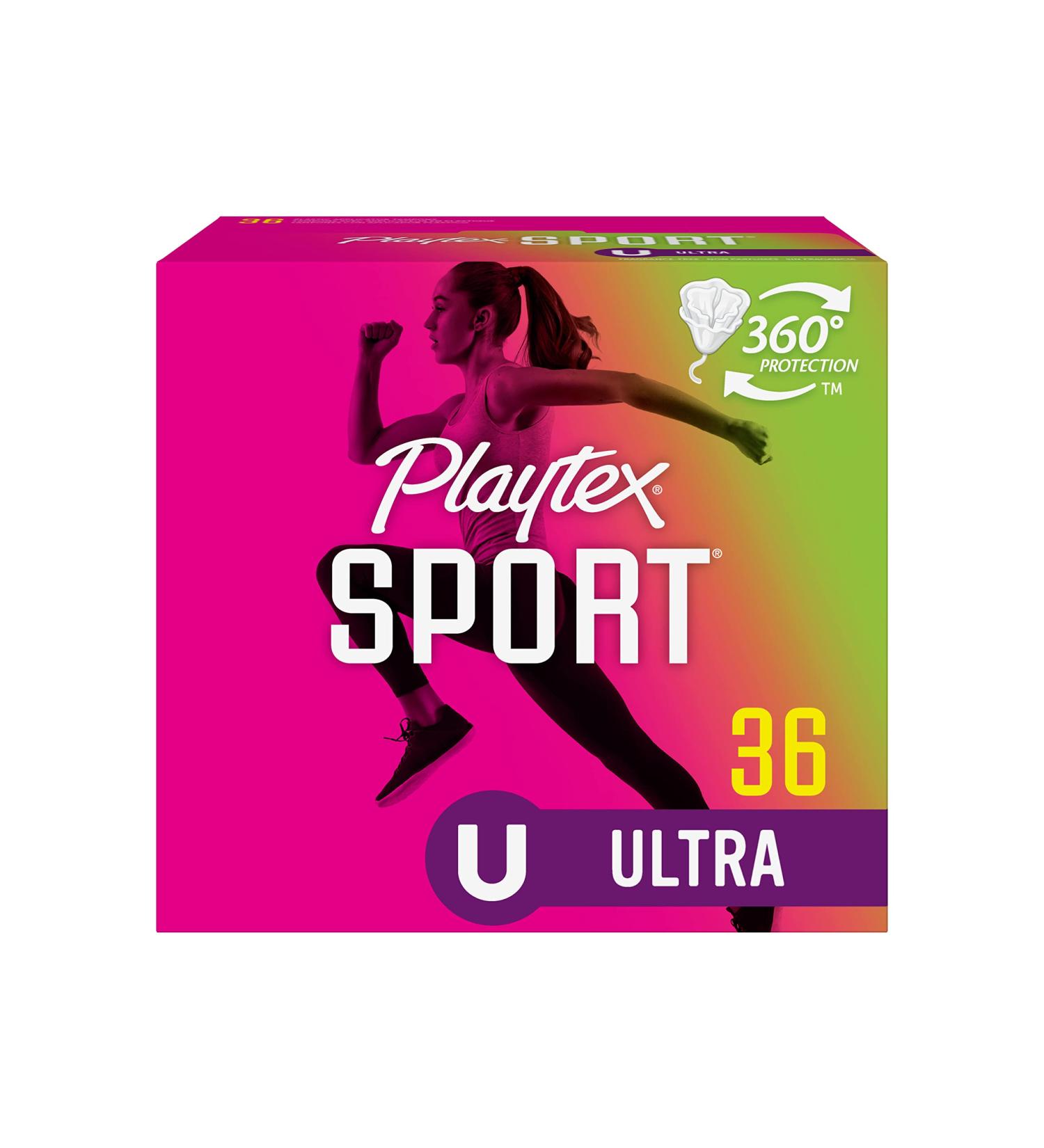 Playtex Sport Tampons Ultra Absorbency 36ct - Fragrance-Free - Buy Online on GoSupps.com