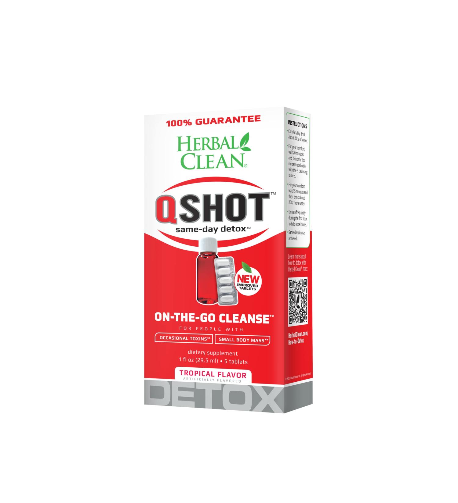 Herbal Clean Same-Day Detox Drink & Tablets Combo - 1 Fl Oz + 5 Tablets - Buy Online on GoSupps.com