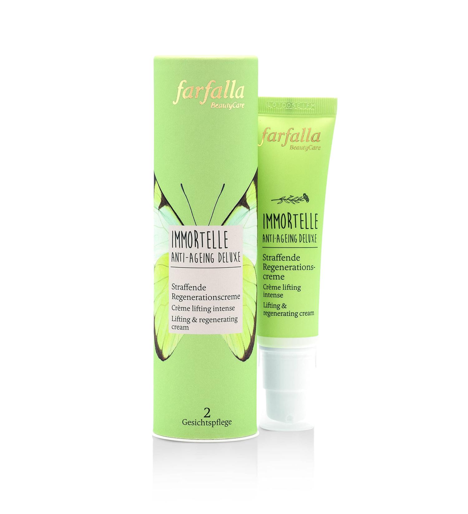 Farfalla Immortelle Anti-Aging Deluxe Cream - 30ml | Natural Wrinkle Reduction with Immortelle & Hyaluronic Acid | 100% Certified Organic - Buy Online on GoSupps.com