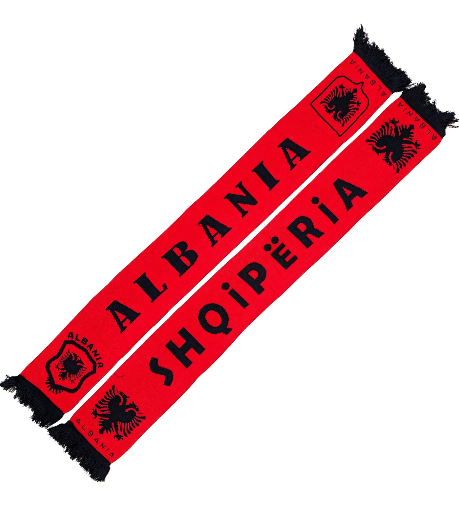 Generic Albania Albania Shqiperia scarf (knitted scarf) for World Cup European Championship football scarf cult scarf souvenir scarf