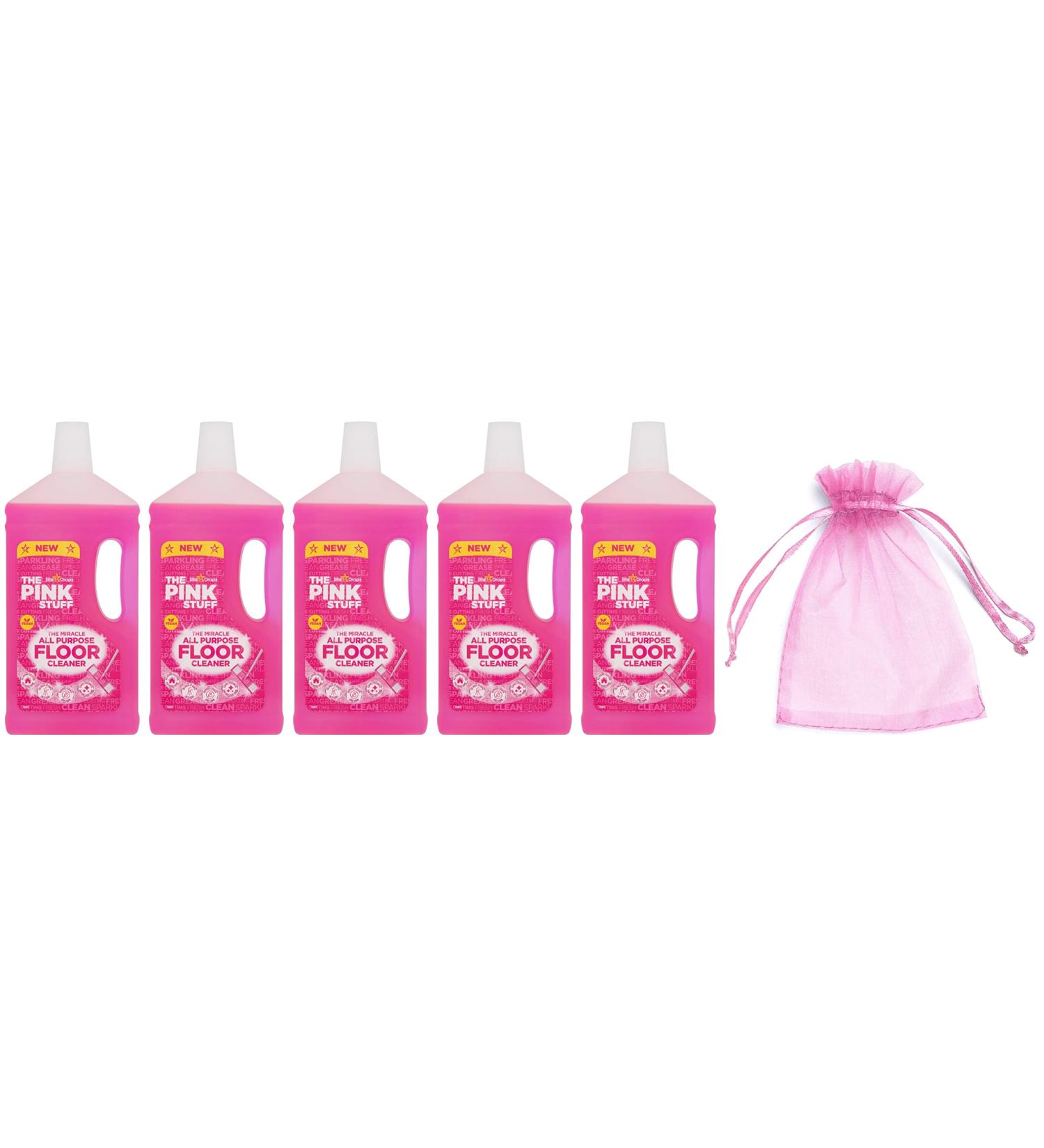 The Pink Stuff The Miracle All Purpose Floor Cleaner 5Pk x 1L + Our Gift for You: Organza Bag Size: 9 x 7 x 0.1cm - Buy Online on GoSupps.com