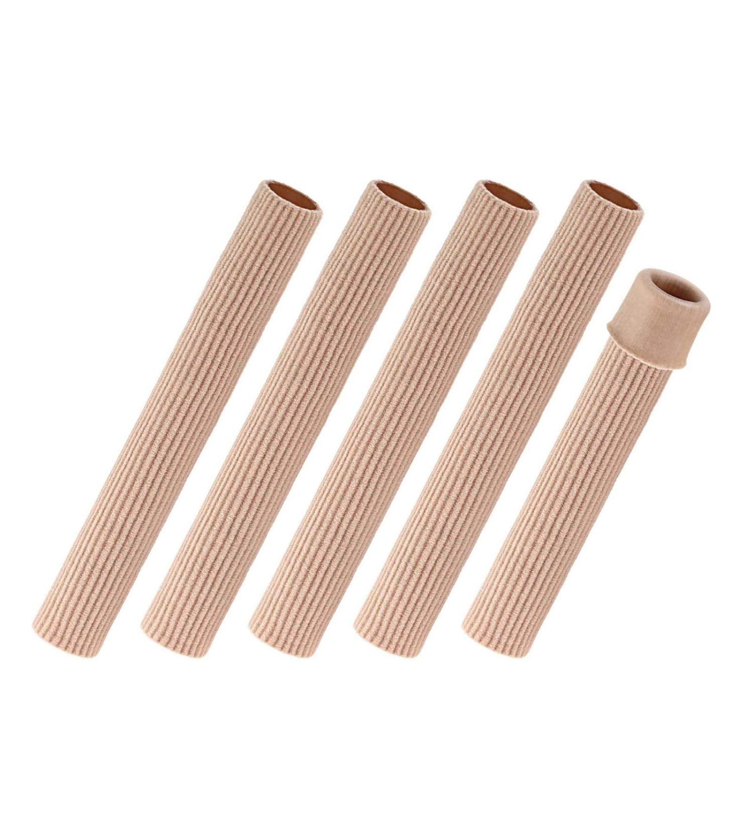 Juhonnz 5-Pack Silicone Toe Caps - Professional Protection Tube Sleeves for Pain Relief & Corns - Soft Gel Comfort 15cm Length - Buy Online on GoSupps.com