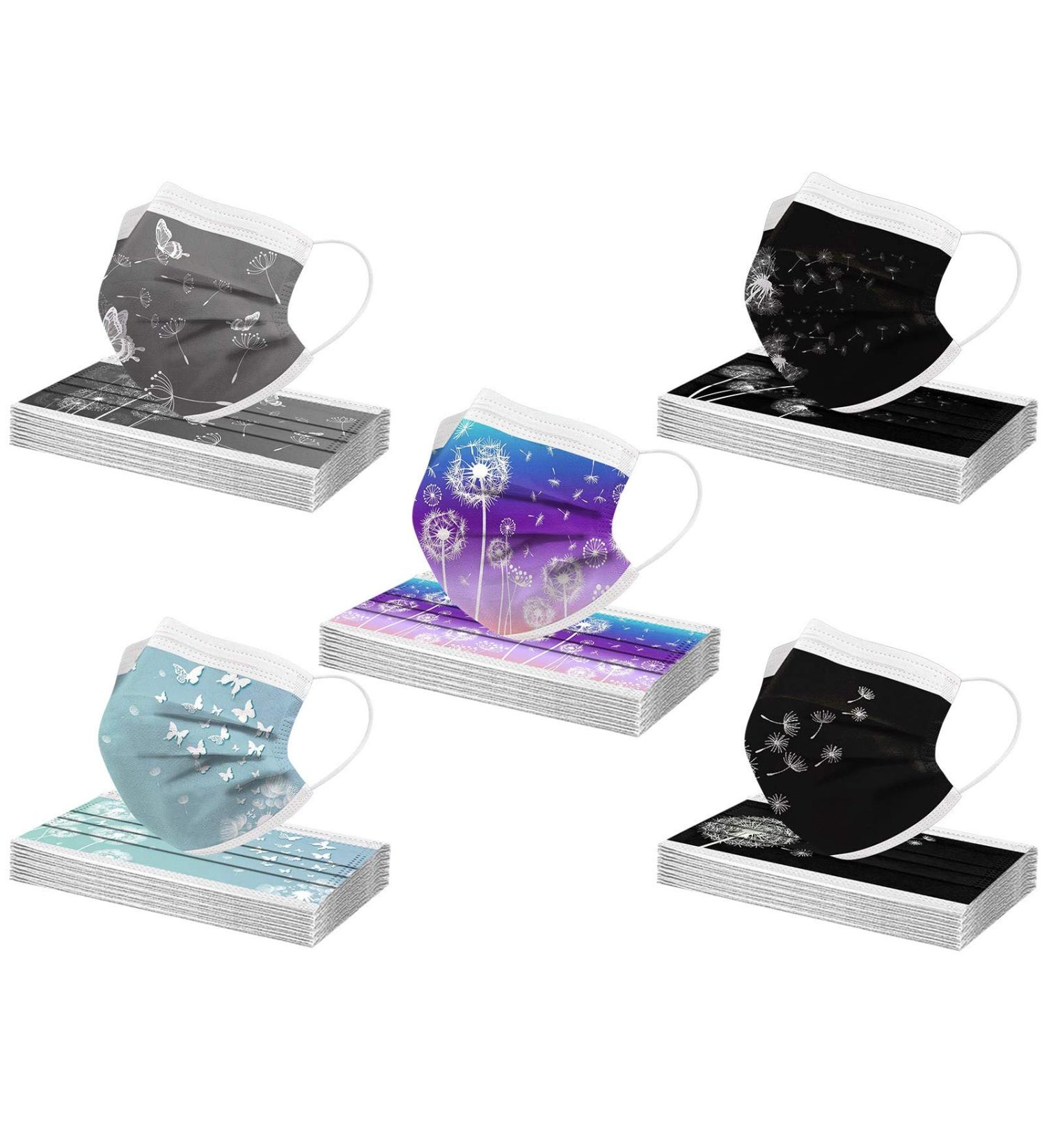 Buy Amyglin 50pc Disposable 3-Layer Non-Woven Butterfly Mask | Breathable Multifunction Cloth Bandana for Adults - International Shipping Available - Buy Online on GoSupps.com