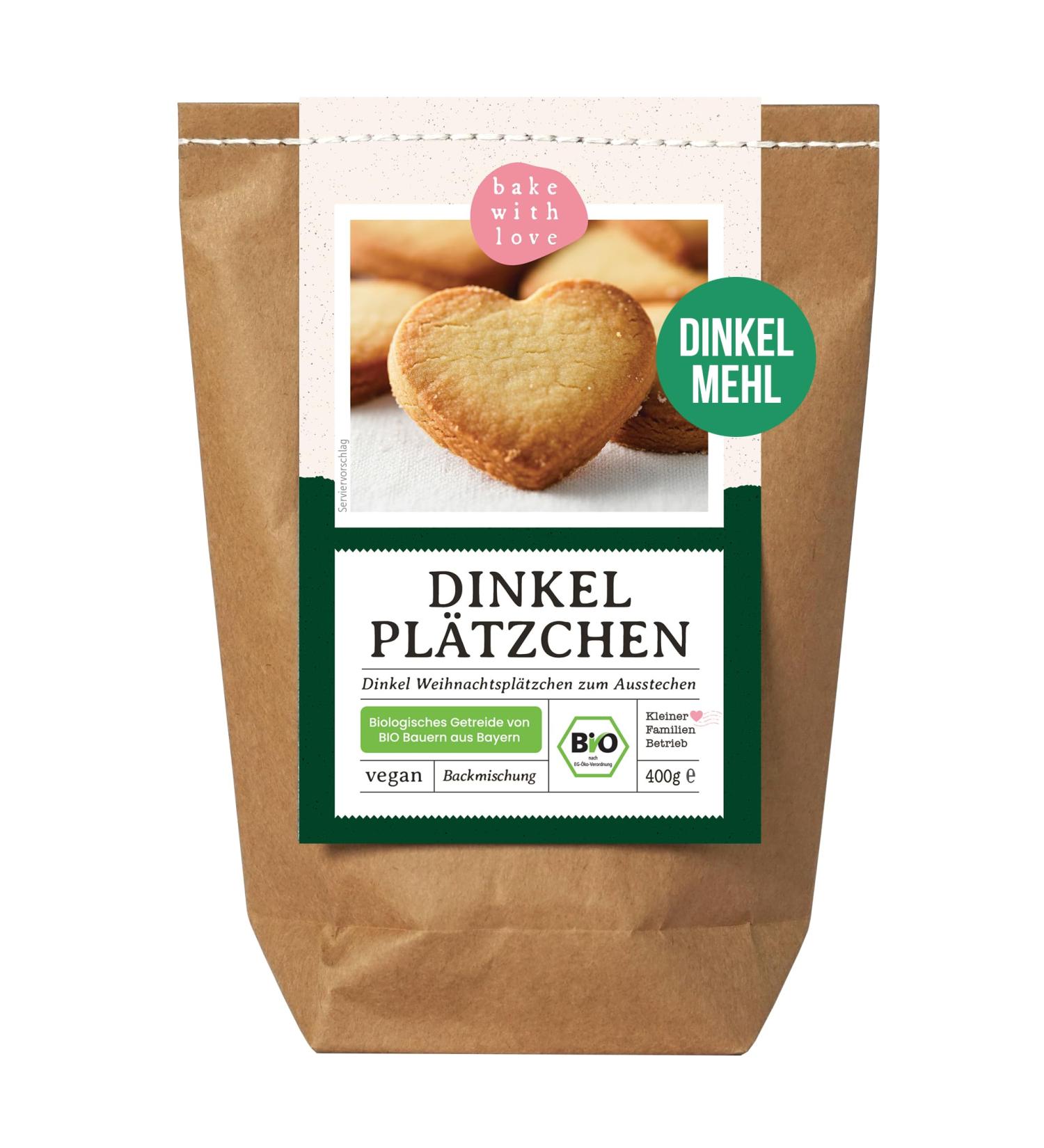 Bake with Love M lange de biscuits d' peautre bio pour No l | Biscuits de No l avec 100 % farine d' peautre sans bl | Petits cadeaux pour les coll gues et les employ s | Cuisson de biscuits - Buy Online on GoSupps.com