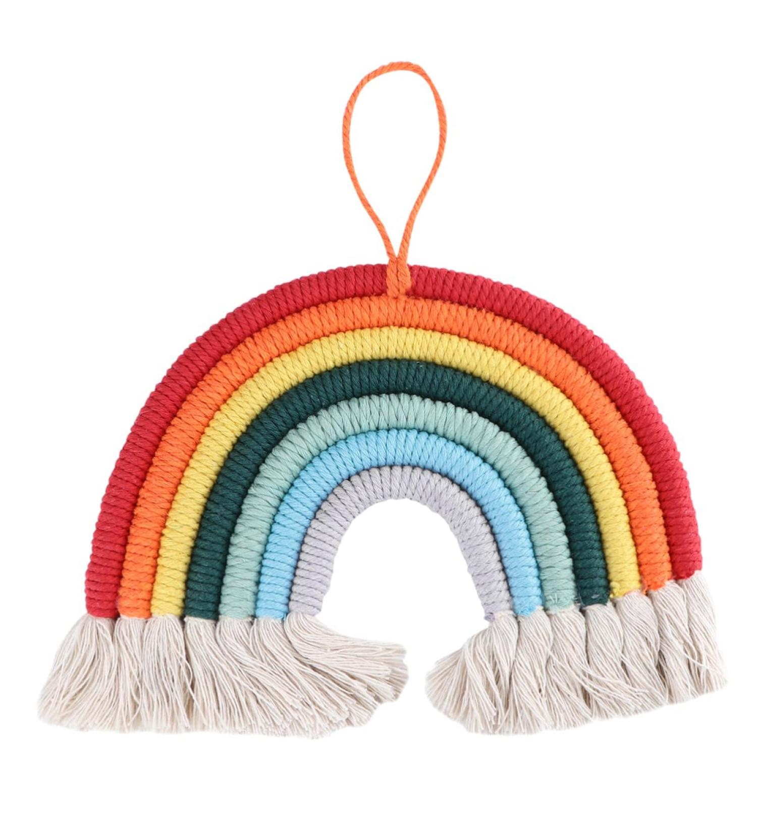 ABOOFAN 1pc Rainbow Rope Pendants Rainbow Tapestry Wall Hangings Office Decore Bohemia Cotton Rope Color 1 28X27CM - Buy Online on GoSupps.com