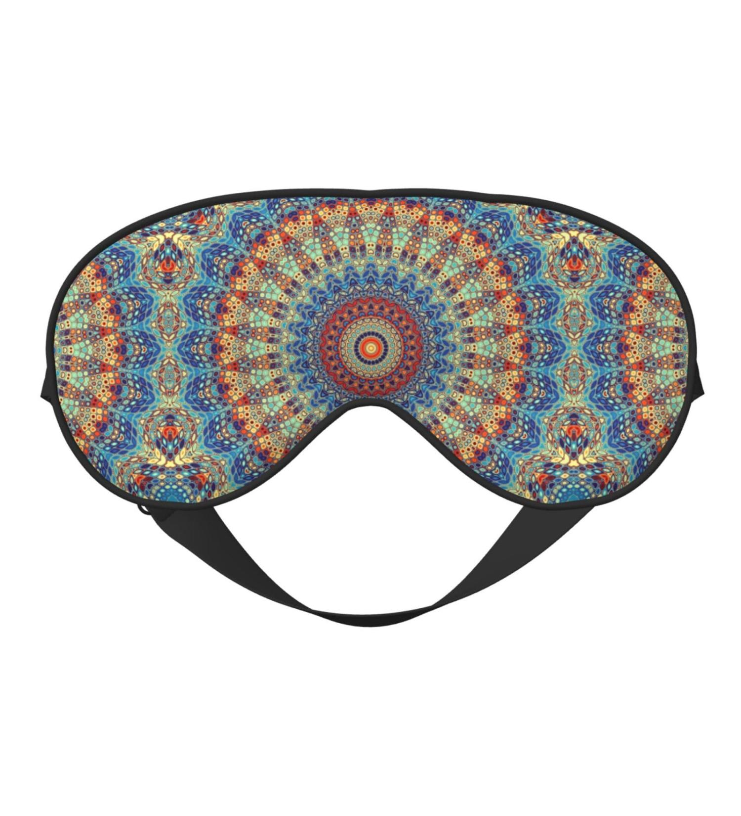 Adjustable Double-Sided Round Mandala Sleep Mask | Soft Eye Covers for Perfect Shading & Reduced Eye Edema - International Shipping - Buy Online on GoSupps.com