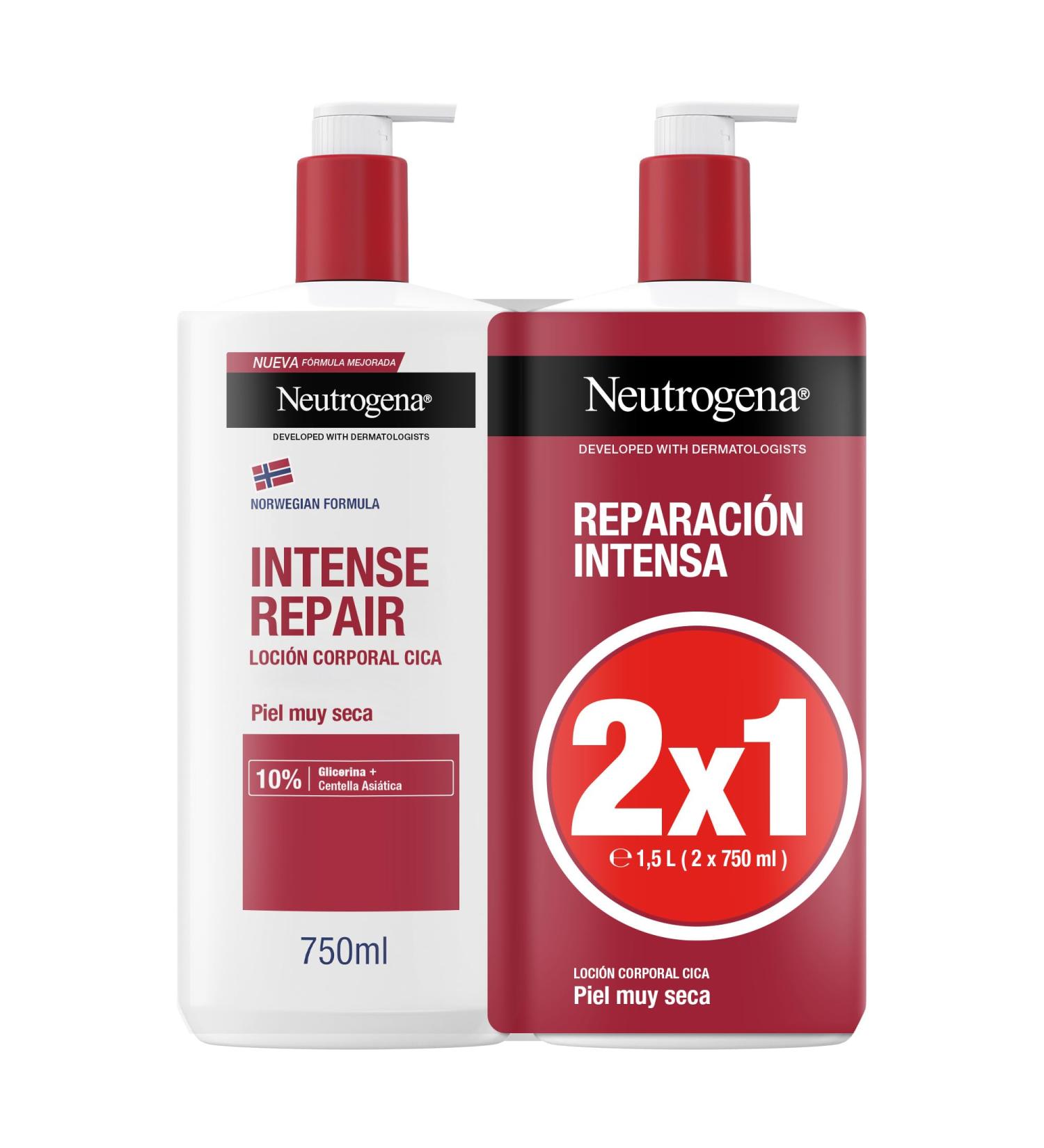 Intense Repair lotion for very dry skin pack 2 x 750 ml - Buy Online on GoSupps.com