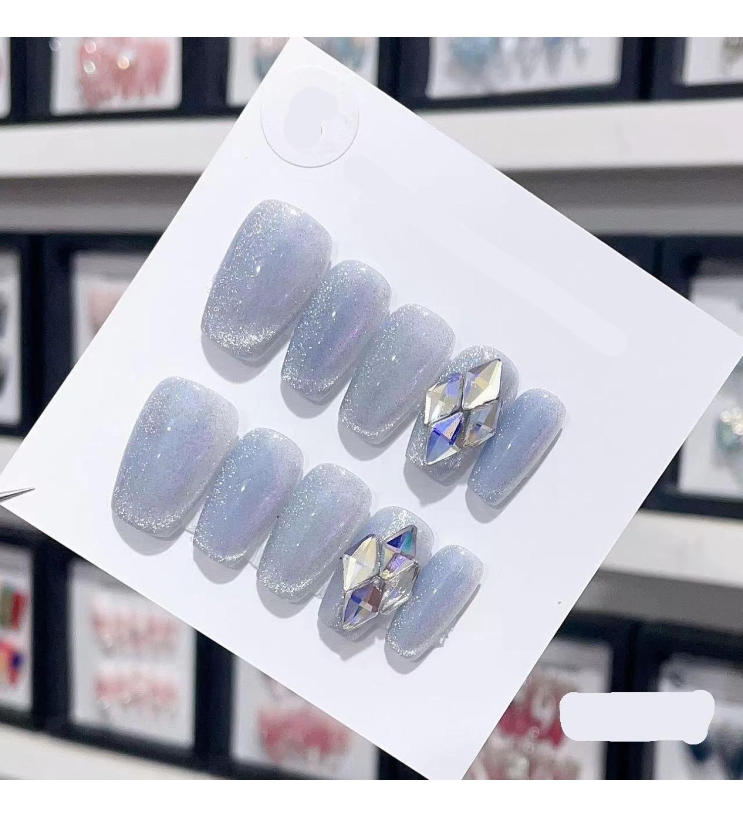 Handmade Long and Short Nail Patches for Artificial Nail Enhancement(Color:19517 Size:S) - Buy Online on GoSupps.com