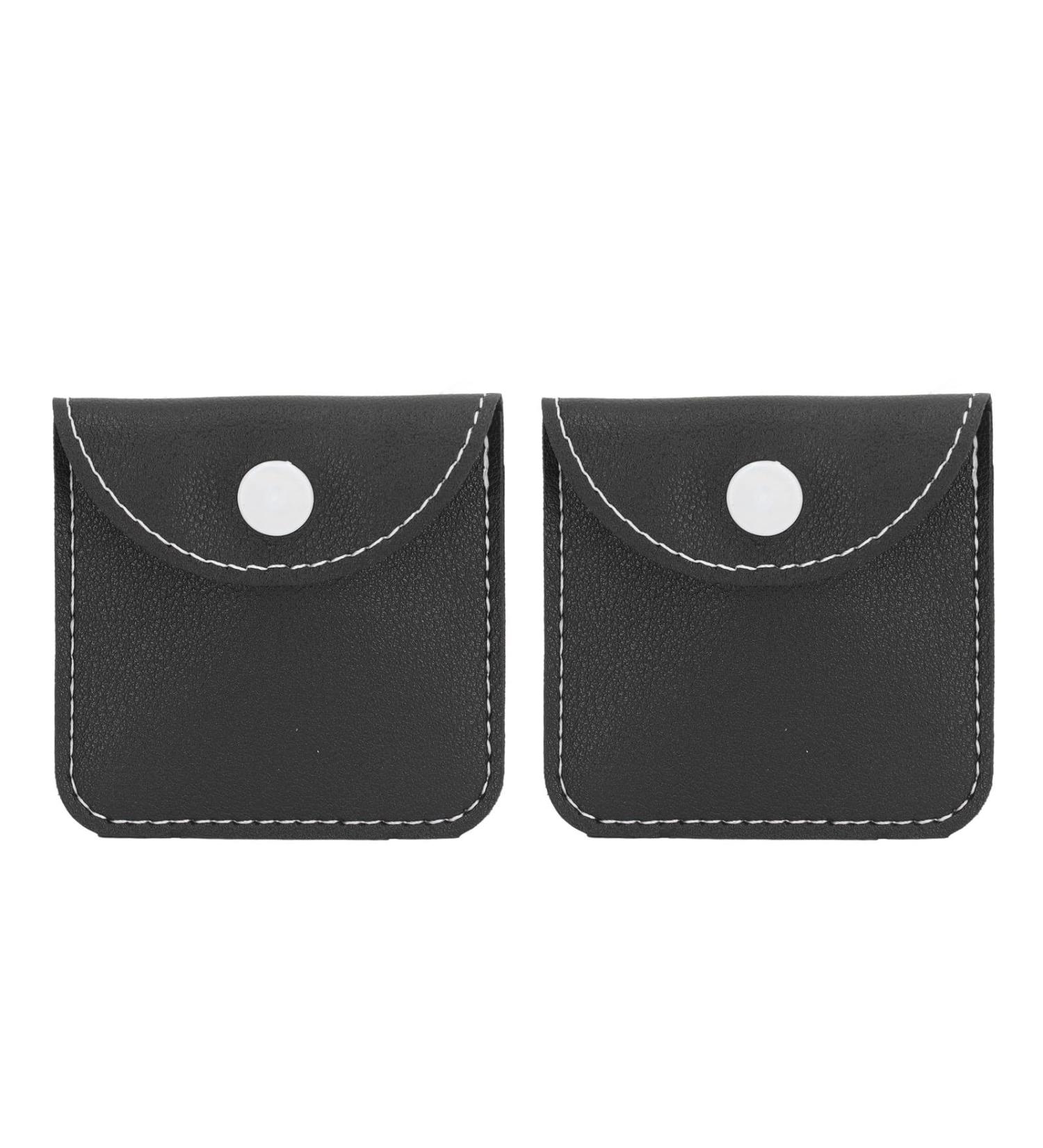 Travel Storage Bag for Hearing Aids - 2 Piece Dust-Proof Organizer Wallet for Listening Amplifiers - Black Portable Pocket - Buy Online on GoSupps.com