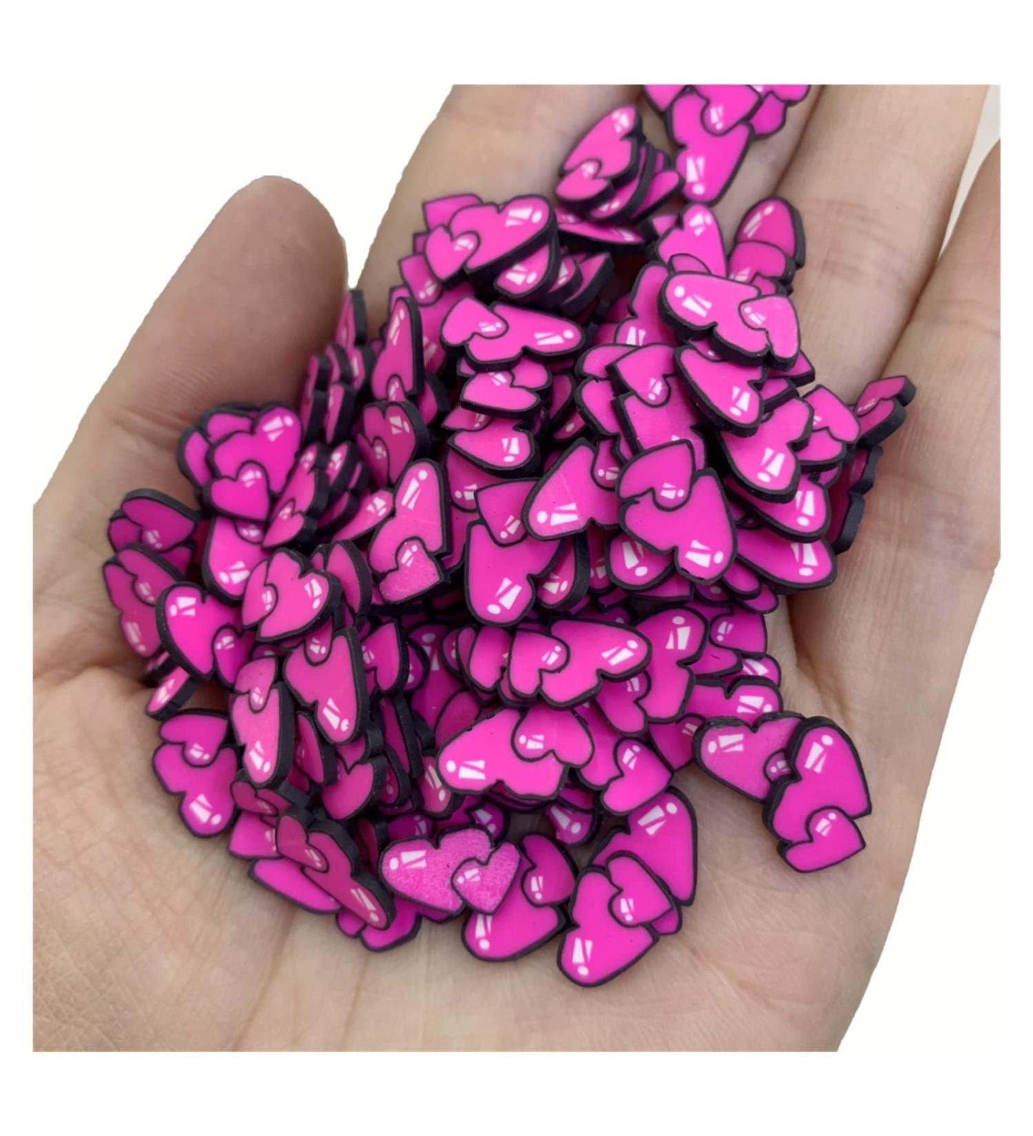 RT 100g 10mm Lovely Heart Polymer Clay Sprinkles for Slimes Filling Nails Art Phone Valentine's Day Decoration Y425 (Color : Heart) - Buy Online on GoSupps.com