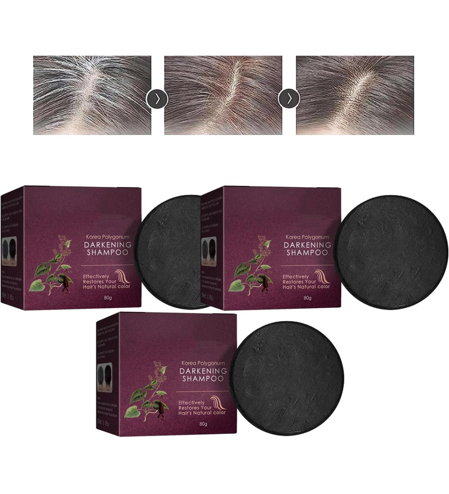 EXQST Black Soap Black Shampoo Bar Reverse Gray Shampoo Bar Gray Covering Shampoo Soap Polygonum Multiflorum Essential Oil Shampoo Black Soap - Buy Online on GoSupps.com