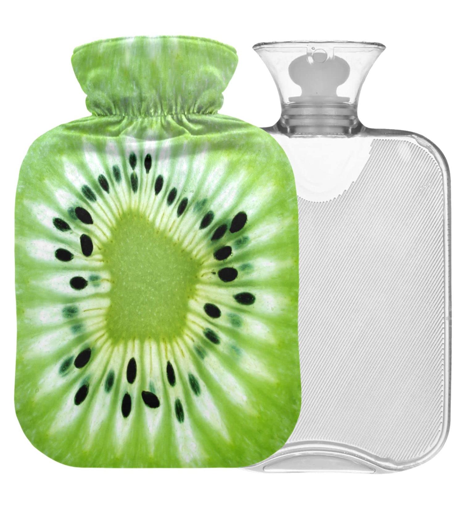 Naanle Kiwi Slice Hot Water Bottle - 1L Transparent Heat Bottle for Bed | Hand & Foot Pain Relief & Cold Therapy - Buy Online on GoSupps.com