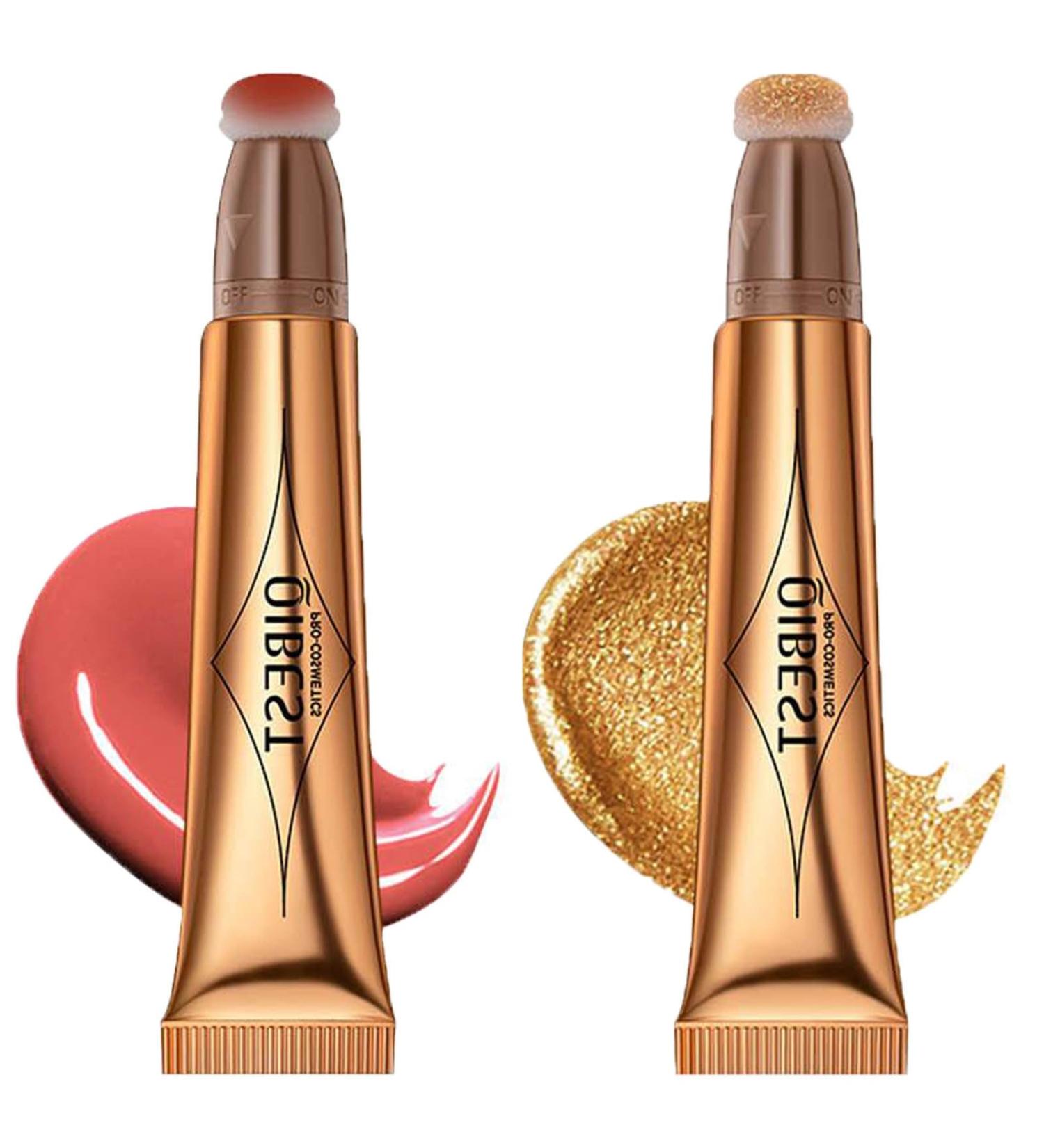 Contouring Makeup Contour Liquid Beauty Wand Liquid Bronzer 3 in 1 Makeup Highlighter Stick 3 in 1 Contouring Pen Highlighter and Stick Face Blush with Cushion Applicator - Buy Online on GoSupps.com