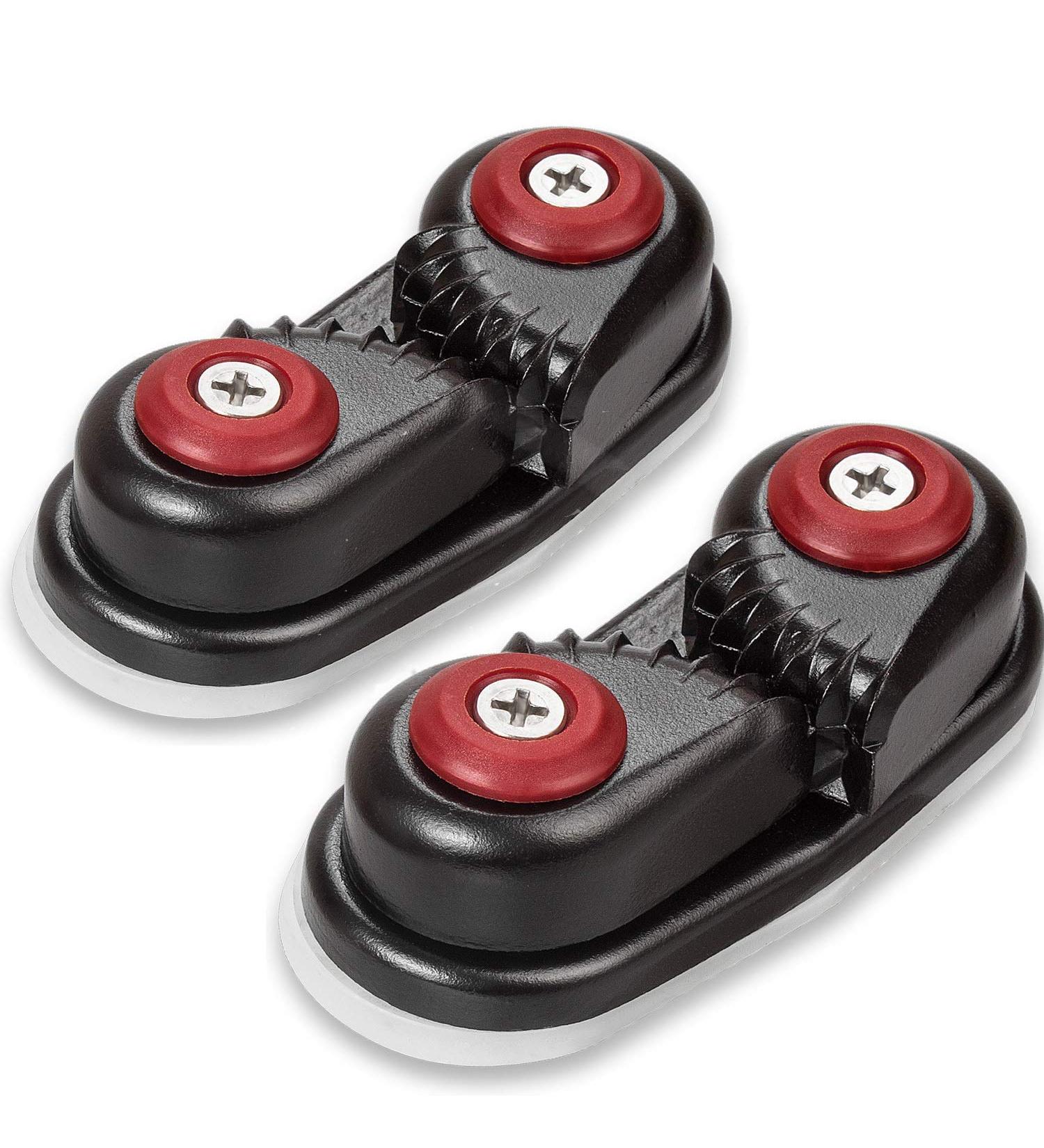GANGUOLA Aluminum Cam Cleats for Rope | Set of 2 Ball Bearing Fast Entry Cleats | For Line Sizes Up to 5/8 Inch | Ideal for Sailing, Kayak, Canoe & Dinghy - Buy Online on GoSupps.com