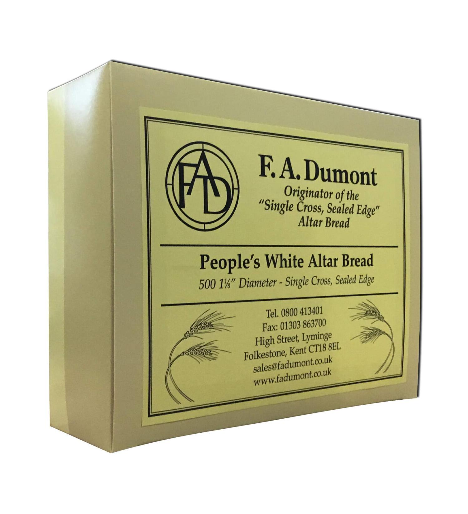 F.A. Dumont Altar Bread -1 1/8" White - 500/Box - Buy Online on GoSupps.com