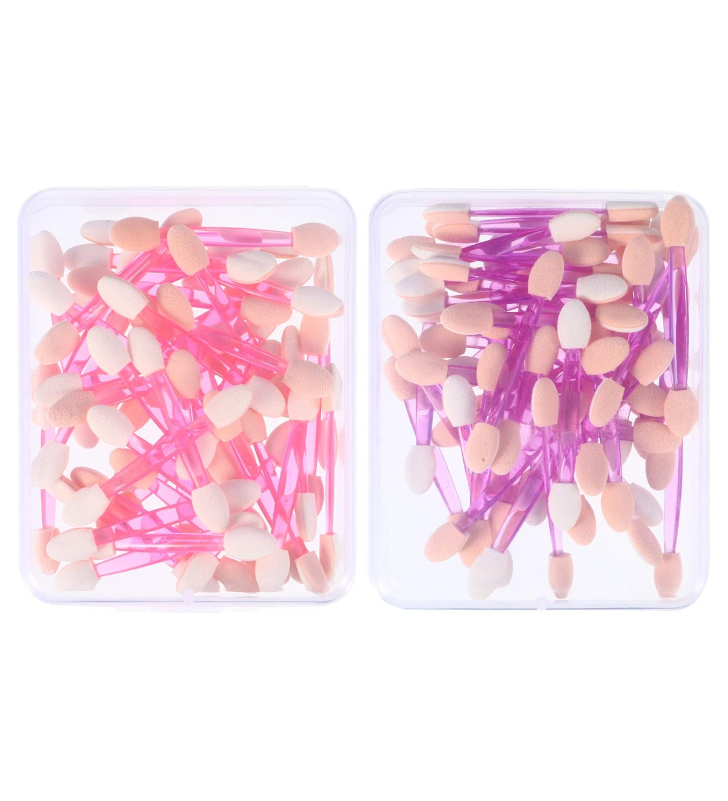 MUSISALY 100pcs Double Ended Eyeshadow Brush Eye Shadow Applicator Eye Makeup Plastic - Buy Online on GoSupps.com