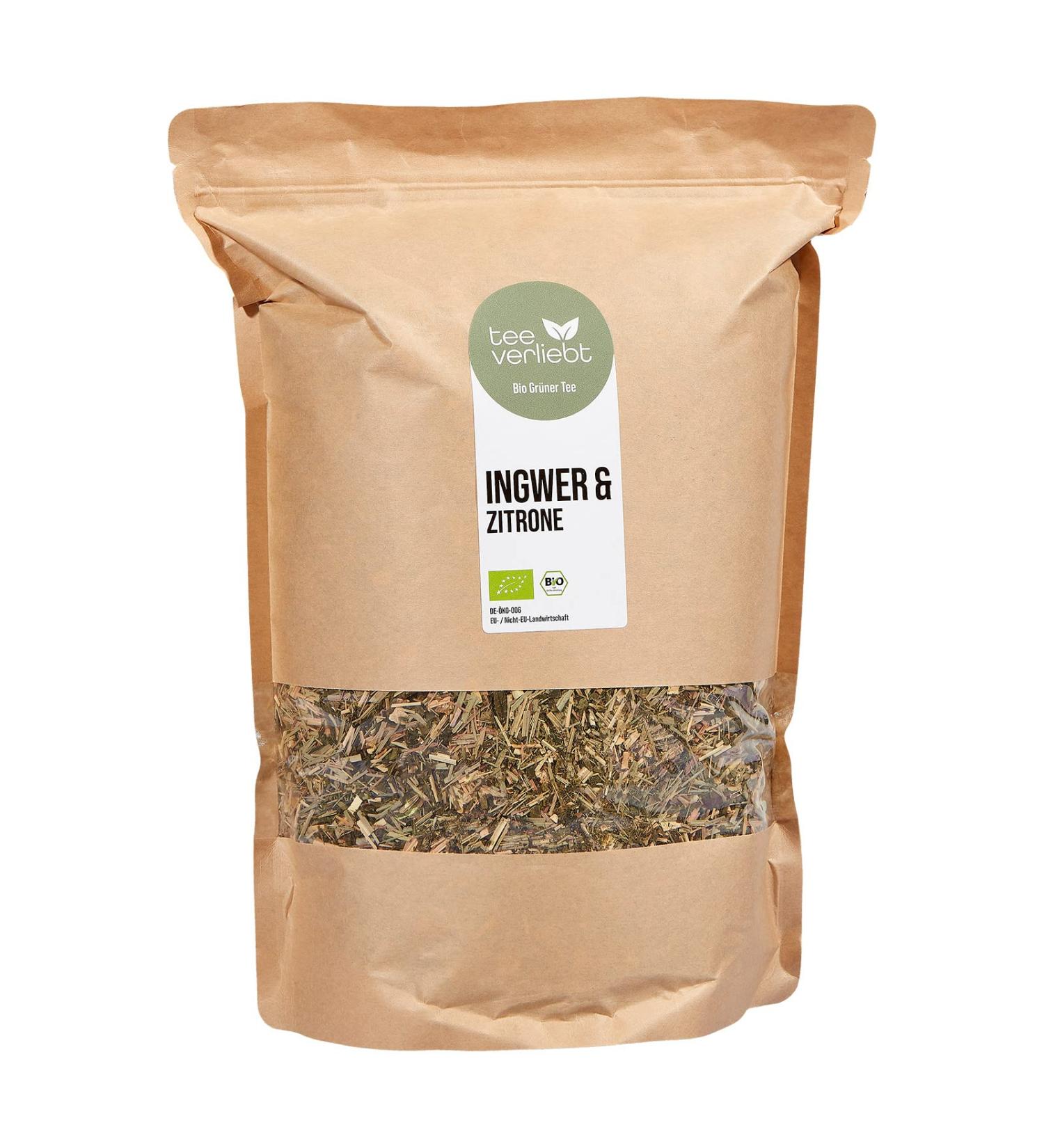Buy Organic Sencha Green Tea with Ginger & Lemon - 1kg | Tea in Love - Imported Loose Leaf Eco-Friendly - Buy Online on GoSupps.com