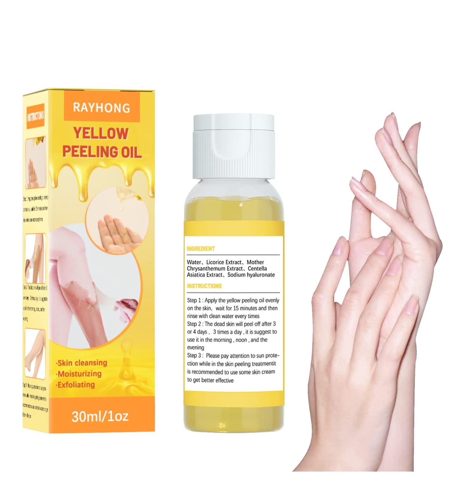 Extra Strength Yellow Peeling Oil 30ML - Lighten Dark Spots, Brighten Complexion - For Face & Body - Suitable for Dark Skin - Buy Online on GoSupps.com